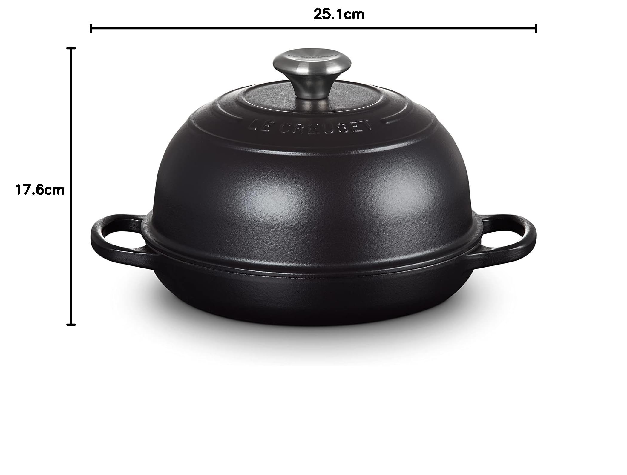 Le Creuset Cocotte para pan, 24 cm, 1,6 L, Negro Mate, 21301240000430