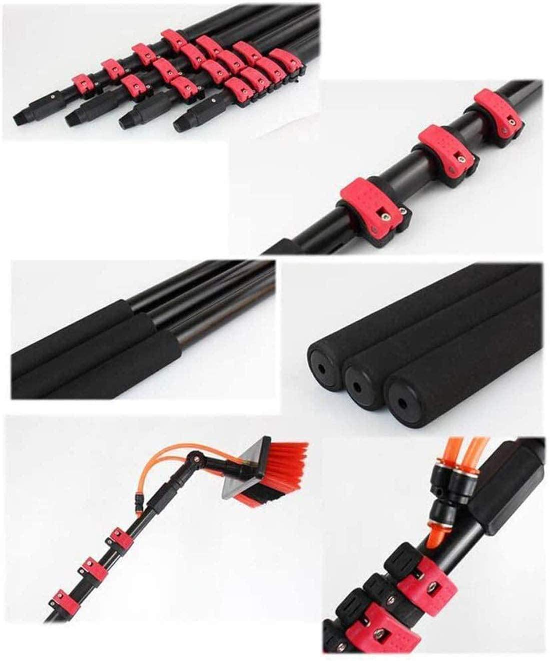 Asta per la Pulizia Delle Finestre Spazzola Telescopica Detergente Estensibile Tetto Del Giardino D'Inverno, Pulizia Dei Pannelli Fotovoltaici e Solari Kit Del Palo Alimentato ad Acqua/18Ft/5.4
