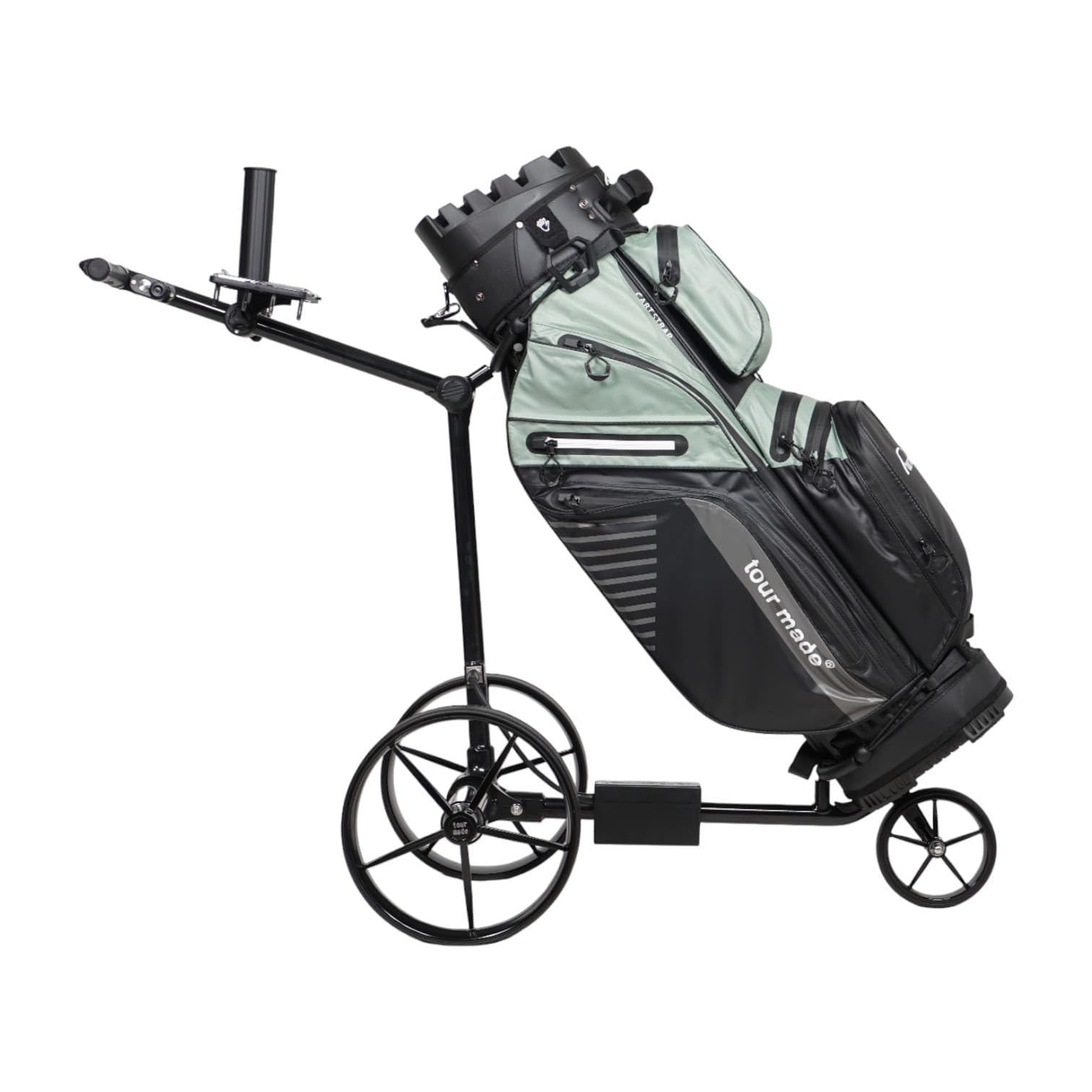 tour made RT-630 / RT-630S Golftrolley Elektrisch I Dual Motor I Rückwärtsgang I Bergabfahrbremse I Lithiumakku für 27-36 Loch I viel Zubehör I Deutsche Markenqualität