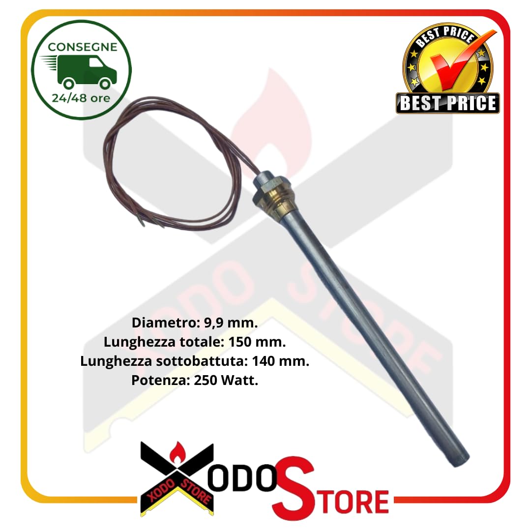 BOUGE ALLUMAGE LNÉARE D.9,9 - 300W 155 mm POÊLE À GRANULÉS EXTRA