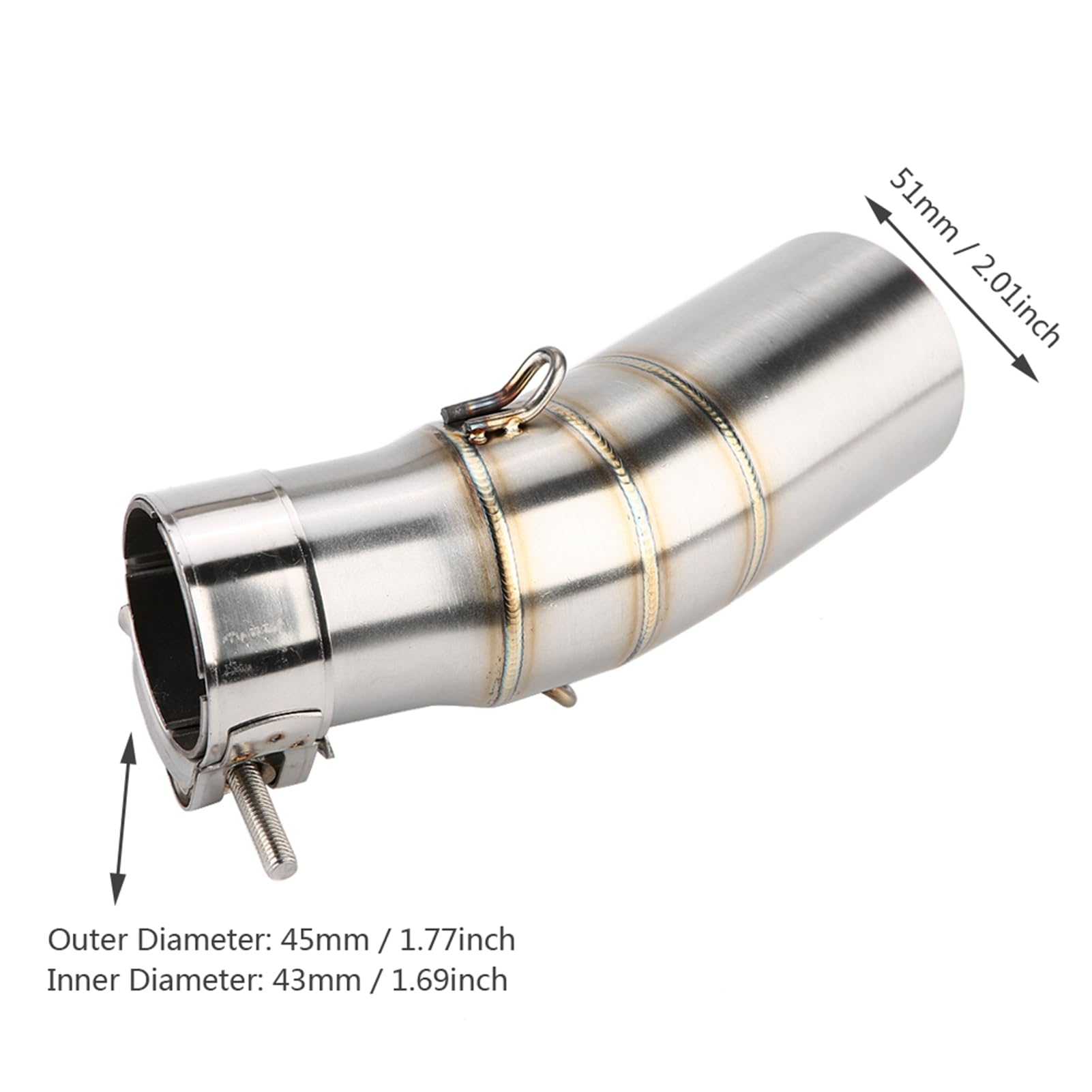 LXF Motorcycle Middle Pipe,Motorcycle Accessory Stainless Steel