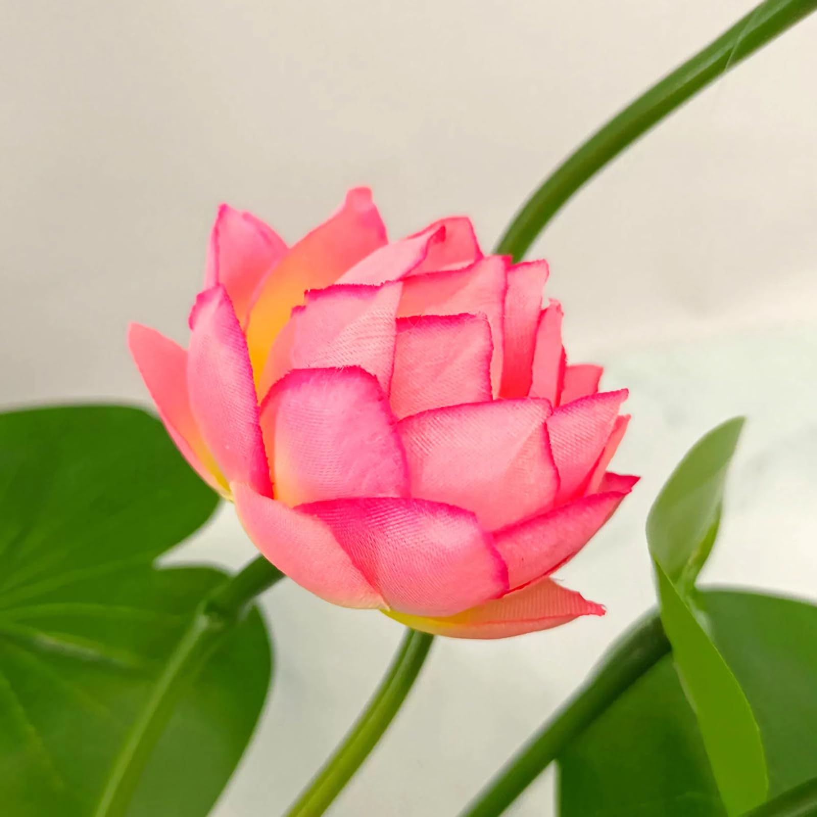 Amazon.com: Evlasumflow 2pcs Artificial Lotus Flowers with Leaves
