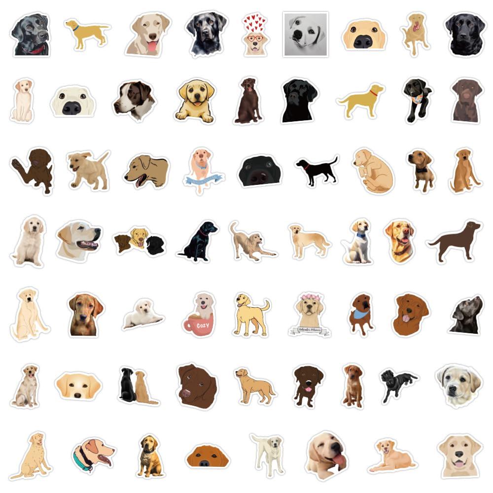 50Pcs Labrador Retriever Stickers for Kids Teens Adults Boys Girls Gift,Aesthetic Stickers Pack for Laptop,Skateboard,Luggage,Car,Bike - Image 3