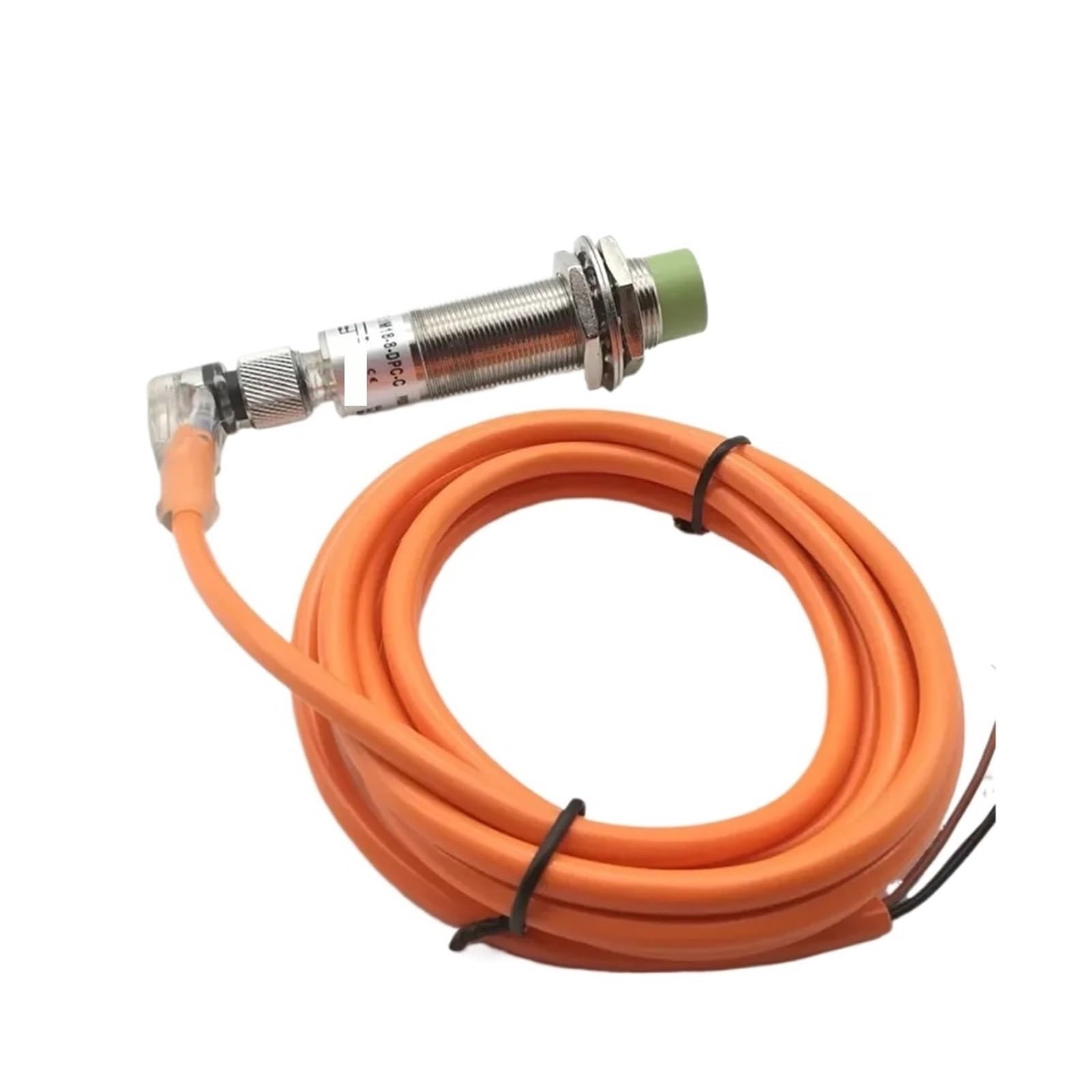 Détecteur inductif M18 PNP NO avec câble 2m coudé LED pour capteur de proximité distance 8mm 3 fils