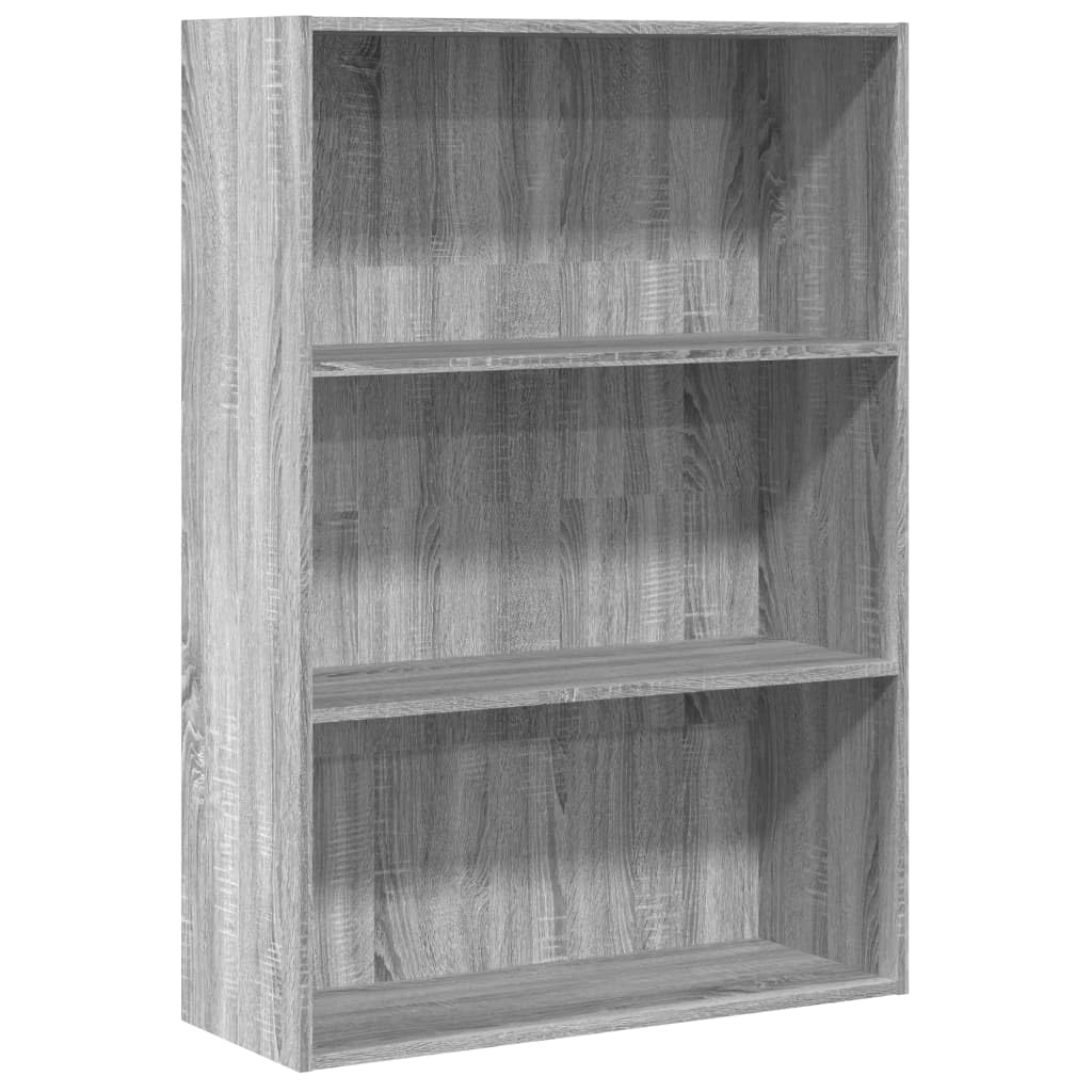 Regał na książki Sonoma szary, 80 x 30 x 114 cm, materiał drewnopochodny, regał stojący z otwartymi półkami, uniwersalny organizer Cube na książki, dekoracje, biuro, salon