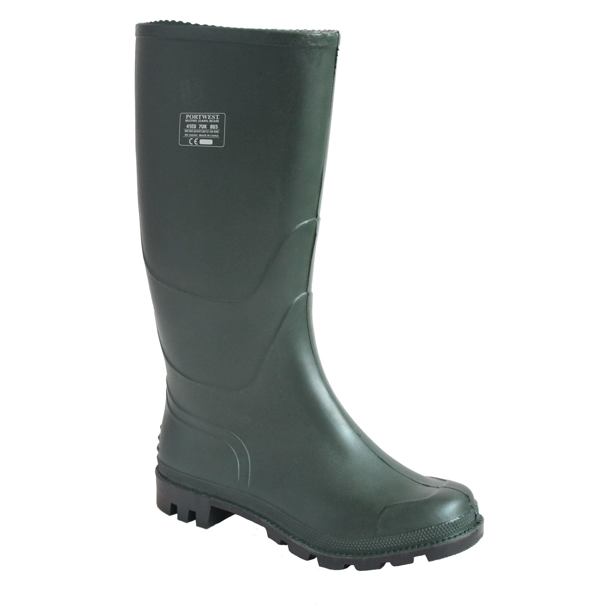 Portwest FW90 Stivali Wellington In Pvc Impermeabili Per Uomo Verde, 39 - 4