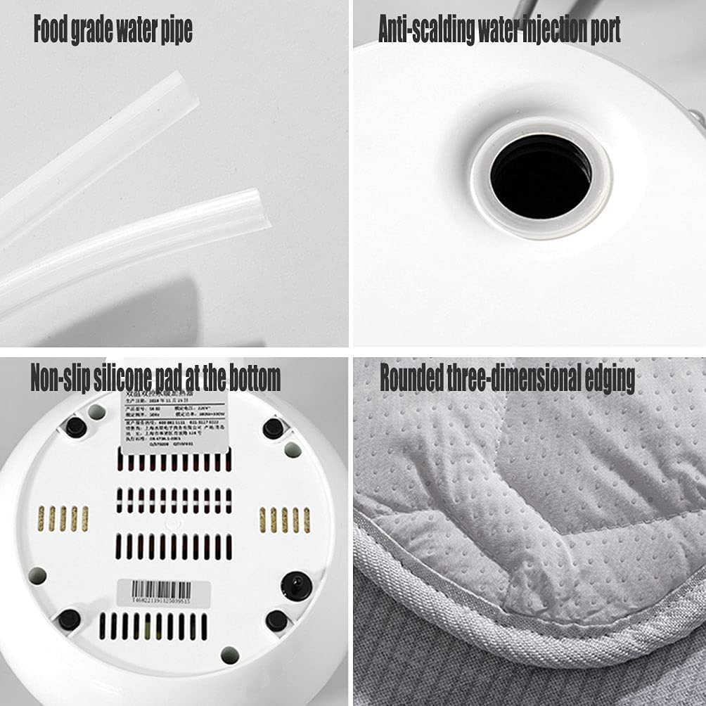 Manta calefactora eléctrica Manta calefactora, colchoneta calentada por agua for otoño e invierno, cama calefactora con circulación de agua segura sin radiación for ancianos, niños, mujeres embarazada