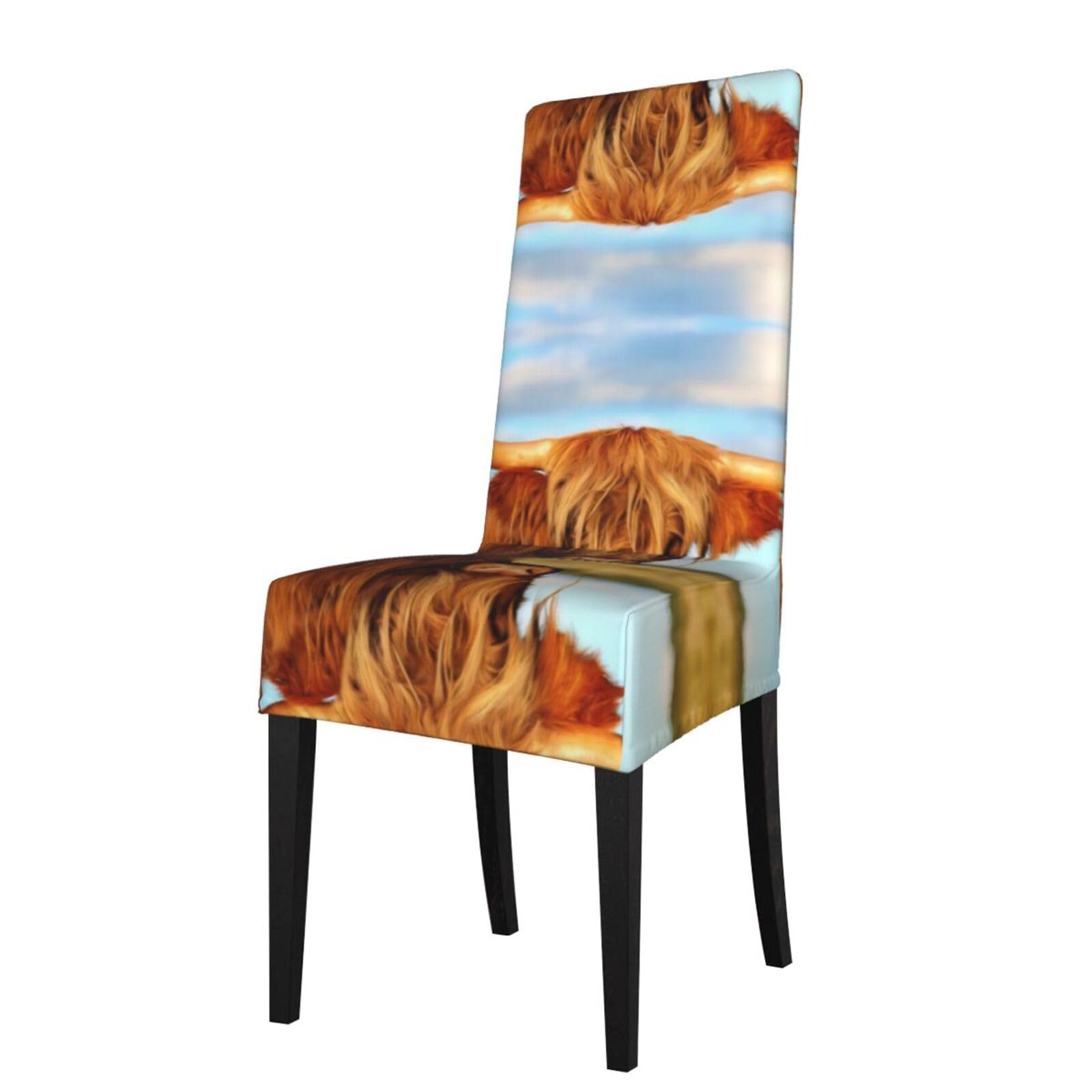 YYHWHJDE Cows In The Field Prints Protection Cover for Dining Chair – Stretchable Slipcovers for a Refreshing Dining Room Makeover
