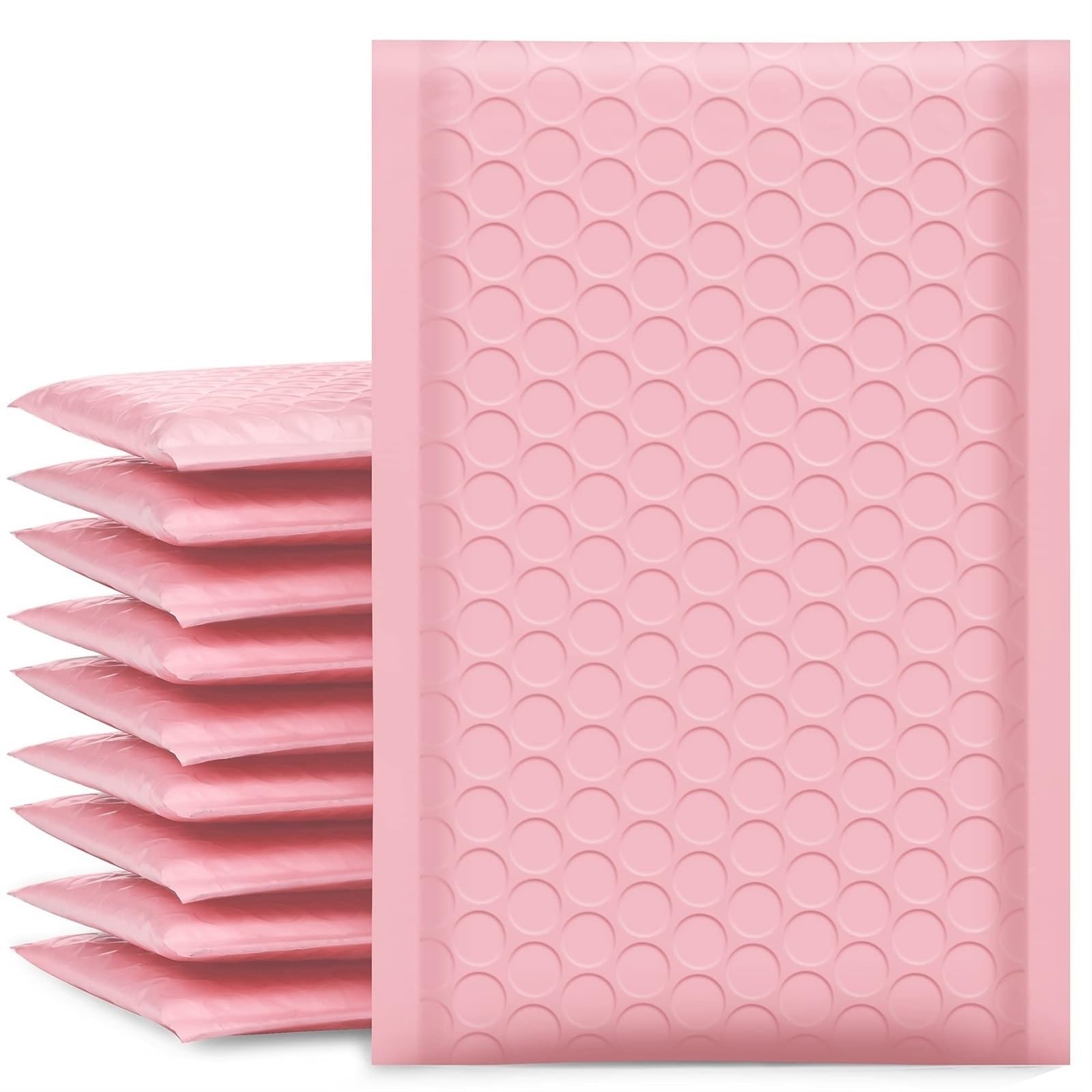 buste per spedizione con buste a bolle d'aria, Buste imbottite con bolle postali, confezione da 100 buste multicolori(Light Pink,15 * 18cm)