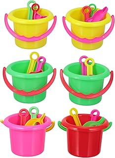 CIYODO 24 Pçs Balde De Praia Brinquedos De Boneca De Bebê Brinquedos De Praia Baldes De Areia Para Crianças Baldes De Areia E Pás Para Crianças Boneca De Praia De Areia Balde De Areia