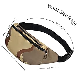 Fanny Packs for Men and Women, Waterproof Sports Waist Pack Bag for Travel Hiking Running Hands-free Wallets, Easy Carry Any Phone