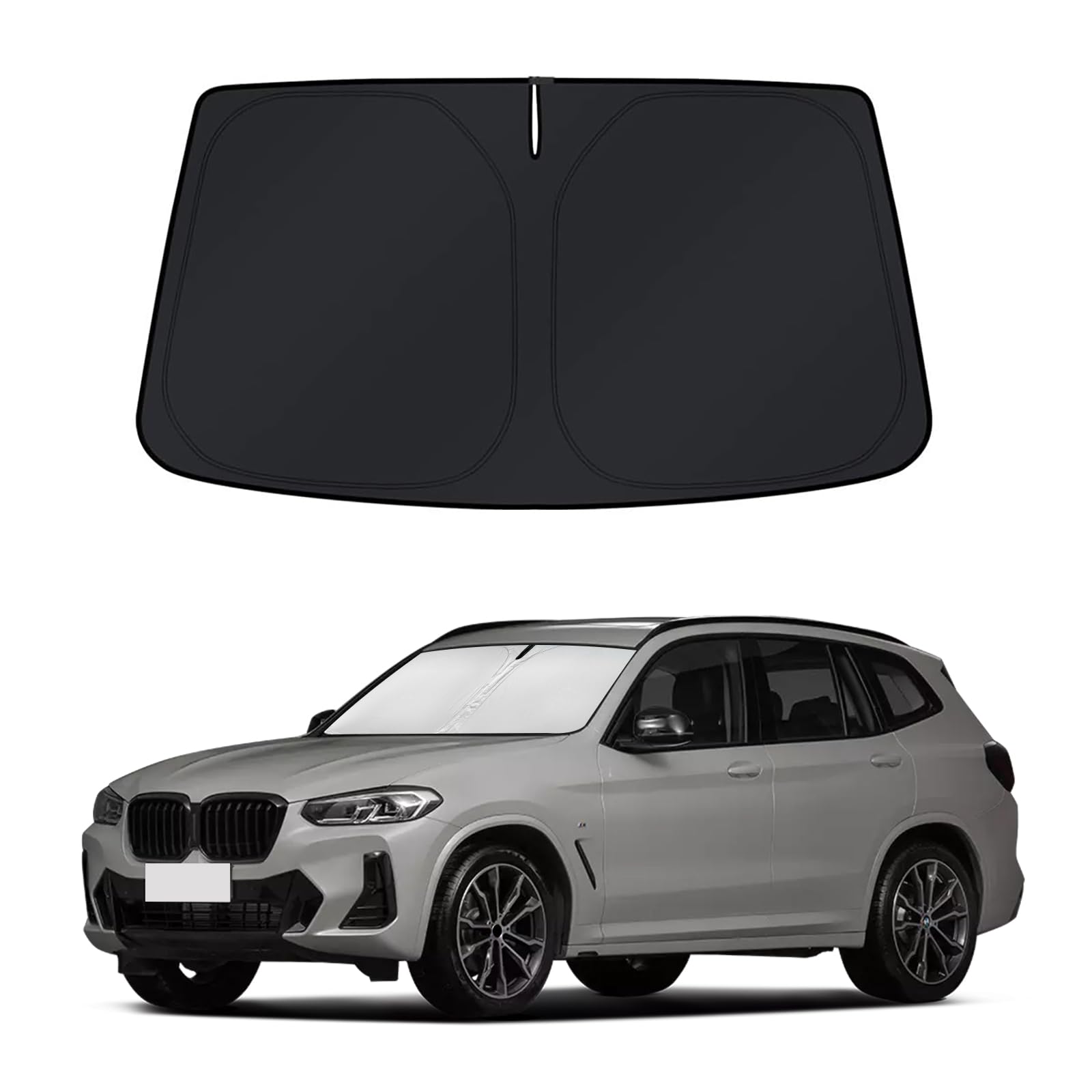 Car Sun Shade for 2018-2024 2025 BMW X3 Accessories Windshield Sunshade Cover Front Window Shade Custom Fit X3 Sun Visor Protector Foldable Blocks UV Rays