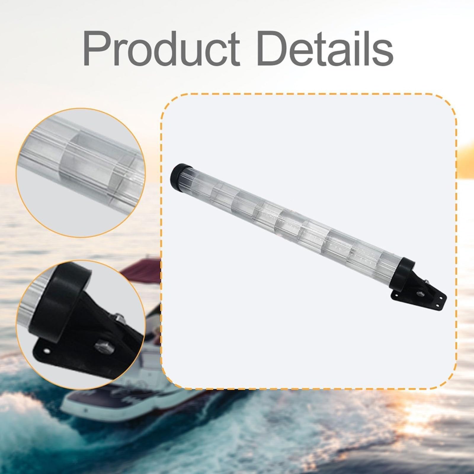 Ajustable para tubo reflector de señal marina velero yate barco, para acero inoxidable para accesorio de iluminación (ajustable)