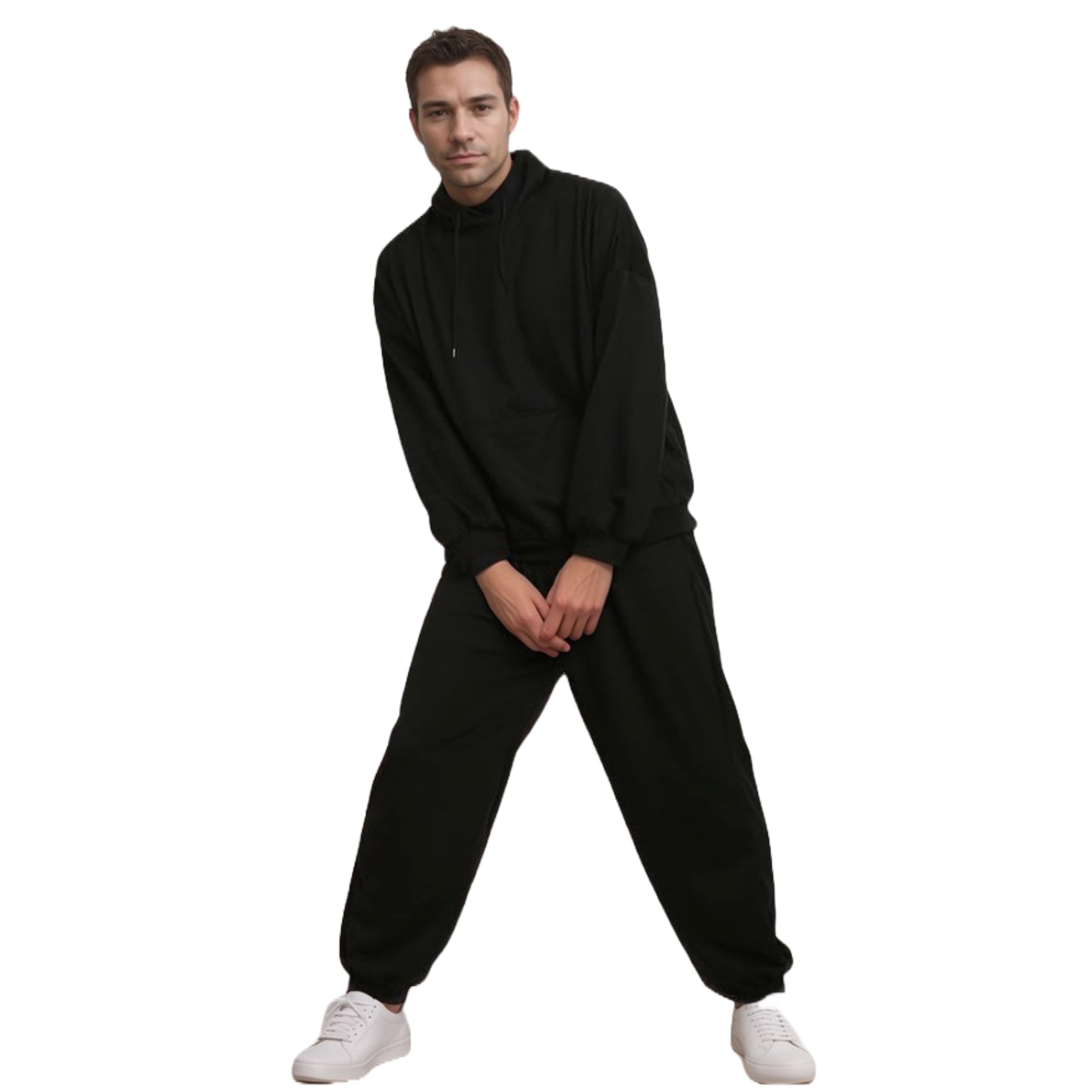 notwild Men's Winter 2 Piece Outfits Sweatshirt Hoodies and Sweat Pant Lounge Sets Co-ords Set Stylish Dresses for Men Night Wear Gym Wear Vacation Wear Outfits-picture-52