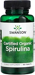 Spirulina Orgânica 500mg Swanson 180 Tablets Importado