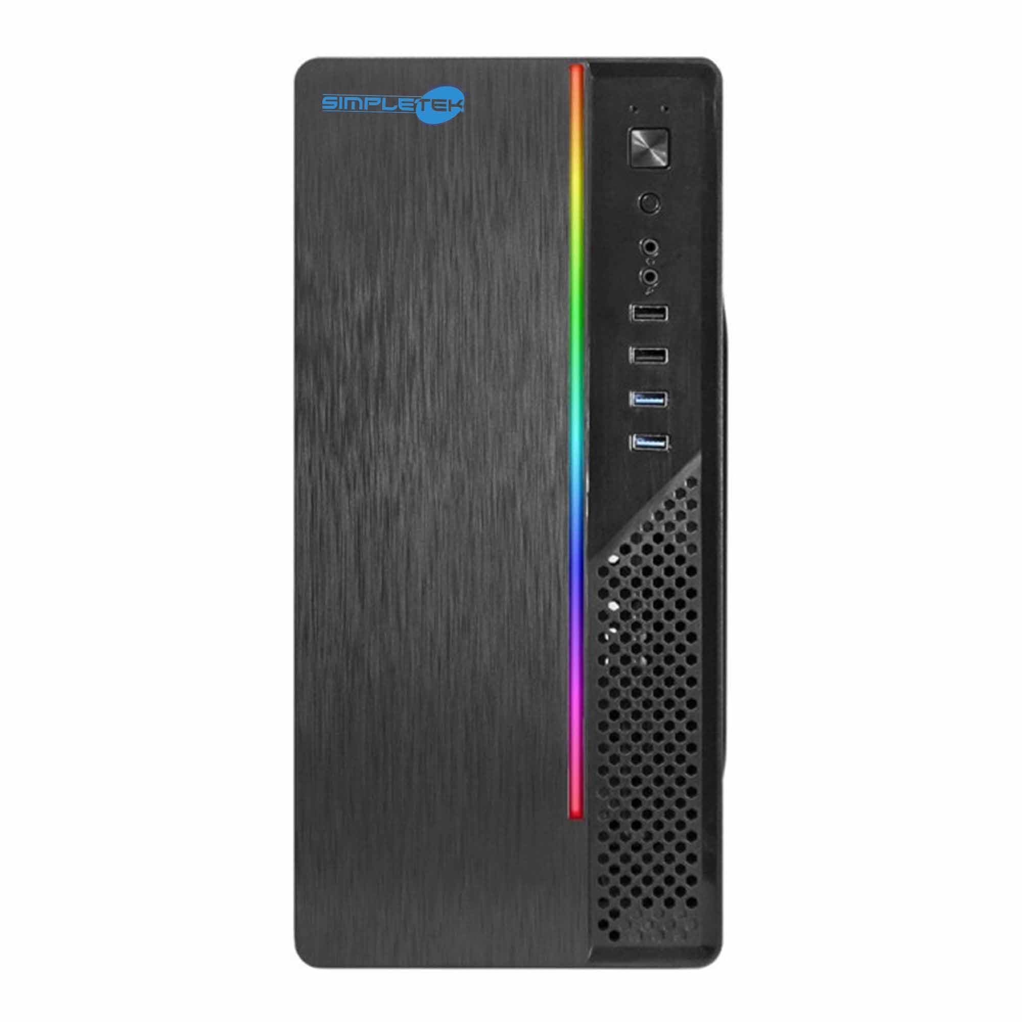SIMPLETEK - Case Telaio Nero - Compatibile con Nuwo Itak I603 | Micro-ATX Mini-ITX - 1x 5.25" - 1x 3.5" - 2x 2.5" - PCIe | Alimentatore ATX 240W