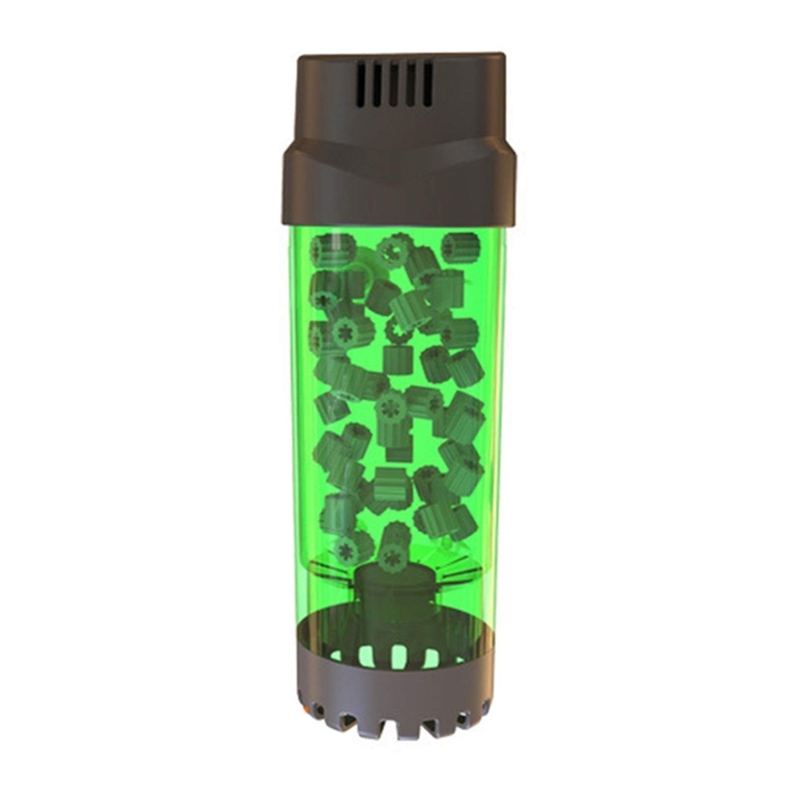 Aquarium Fish Tank Fluidized Moving Bed Filter Bubble Bio Media Filter with Air Stone and Sponge Filter