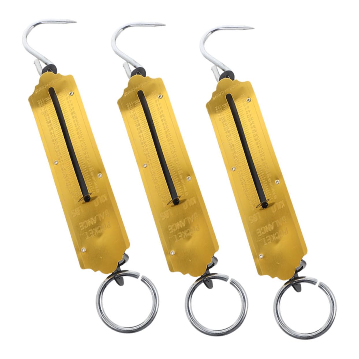 PACKOVE 3stücke Kofferwaage mit Haken Digitale Handwaage zum Aufhängen Robuste Mechanische Lebensmittelwaage für Reisen und Outdoor-aktivitäten Tragbar mit Stabilem Haken für Präzise
