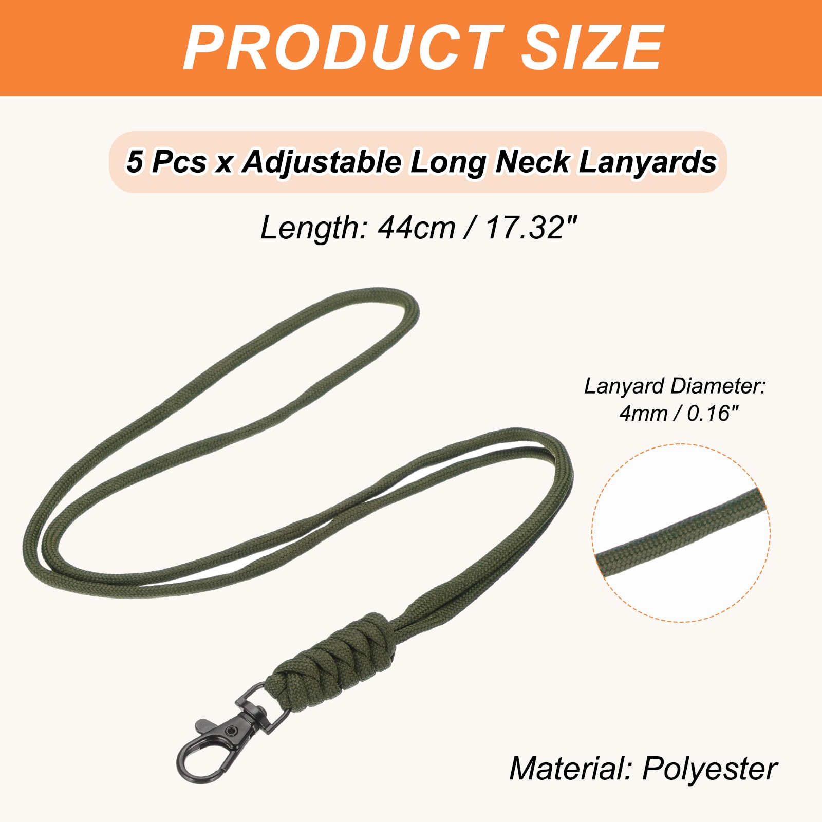 PATIKIL 44cm Neck Lanyard with Hook - Image 2