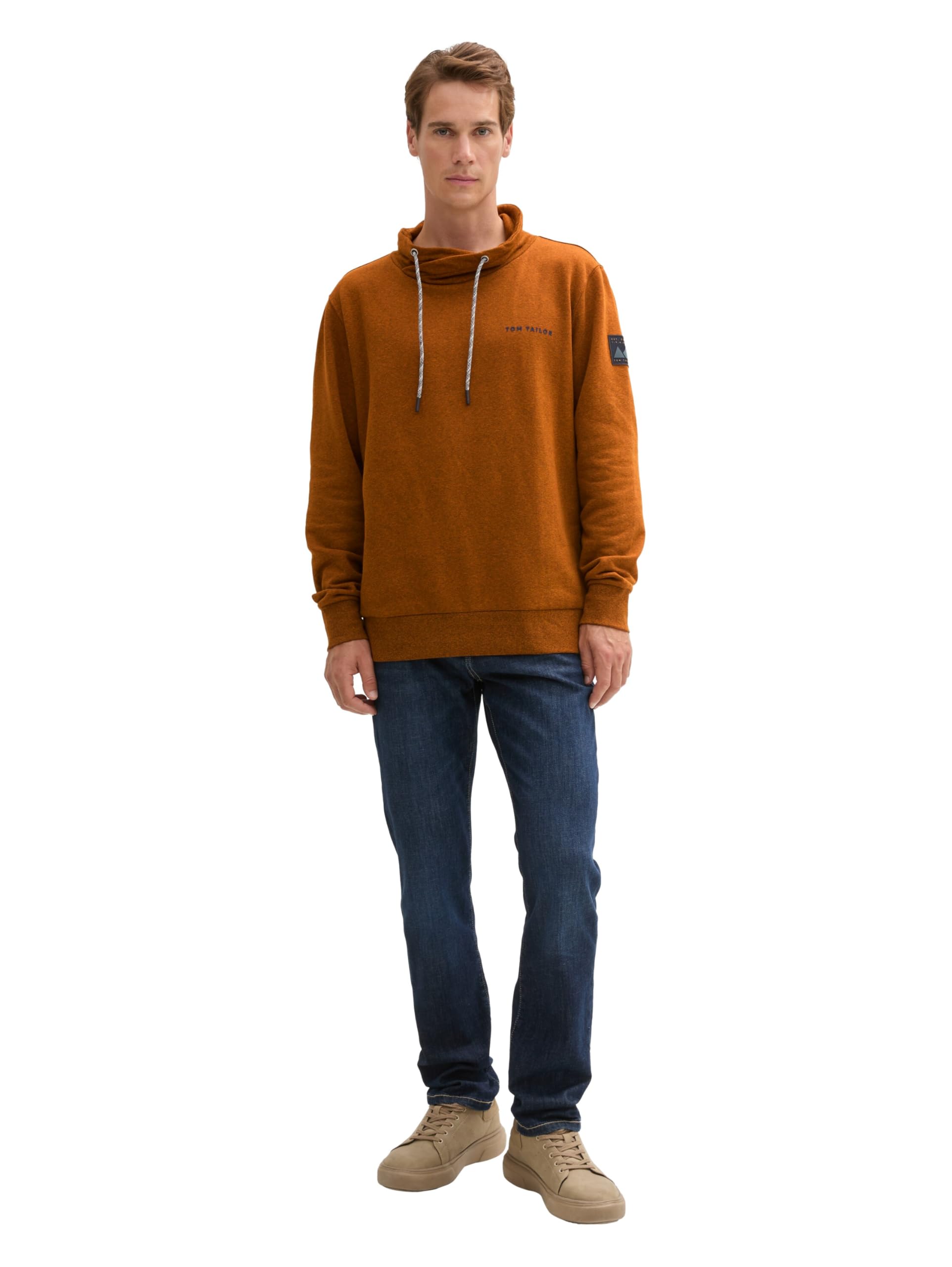TOM TAILOR Herren 1044003 Sweatshirt mit hohem Kragen