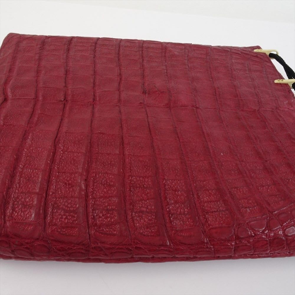 Amazon.co.jp: 信玄袋 カイマンレザー 巾着バッグ ポーチ ミニバッグ  