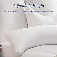 Vista 5 de ACCURATEX Almohada para Personas que Duermen de Lado para Personas que Duermen de Lado y de Espalda - Funda de Algodón 100% Rellena con Alternativa