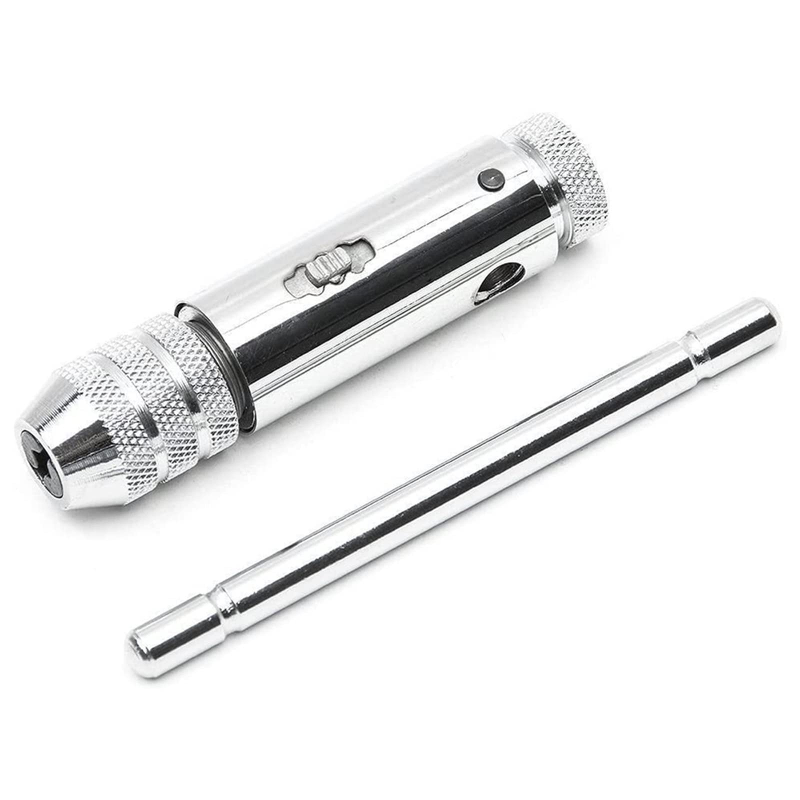 Adjustable Silver T-Handle Ratchet Tap Holder Wrench with 5pcs M3-M8 3mm-8mm Machine Screw Thread Metric Plug MINGPING (Color : 320W A)