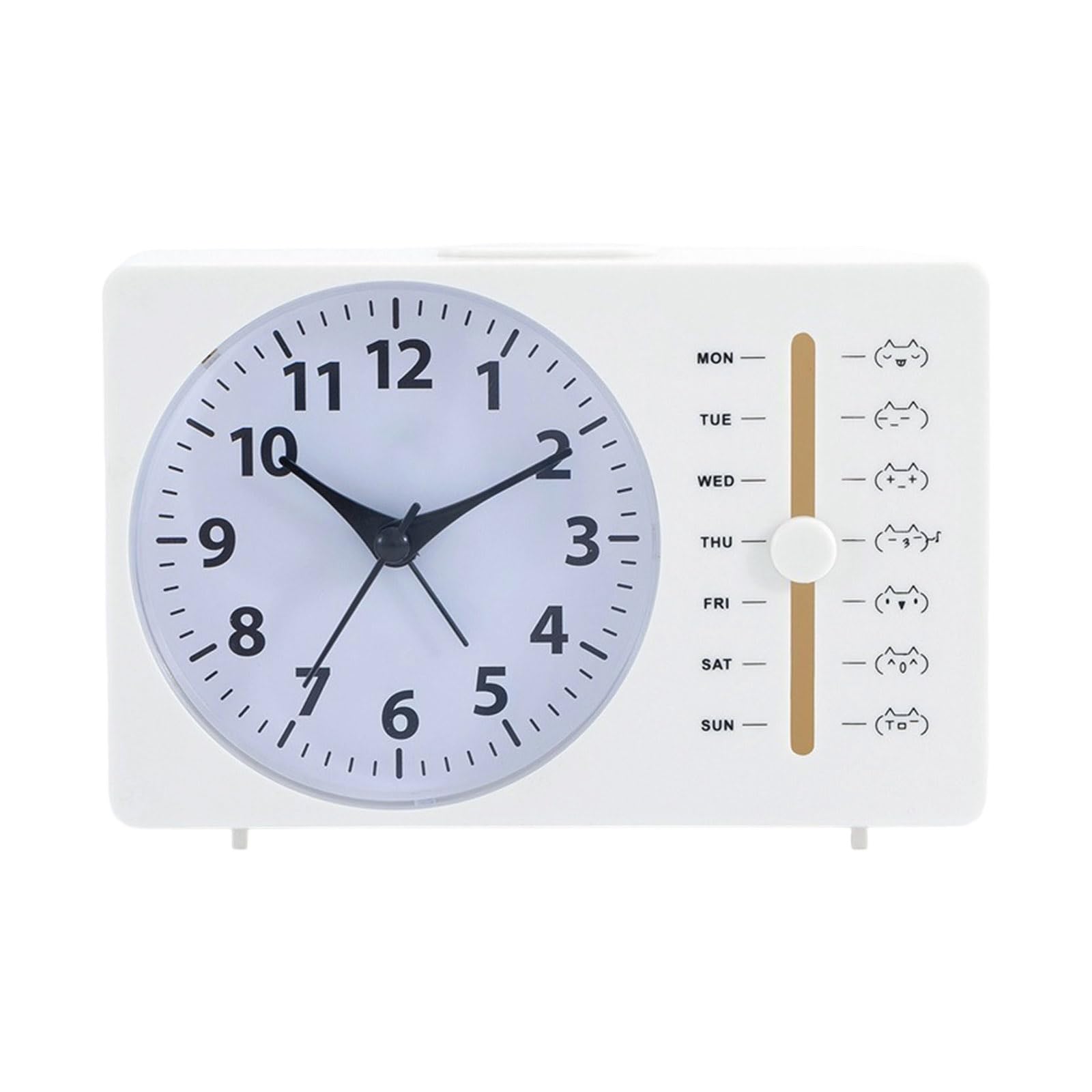 Xinsheinelry Analog Alarm Clock Silents None Ticking Small Battery Operated Bedside Clocks for Bedrooms Bathroom Small Battery Operated Analog Silents None Ticking