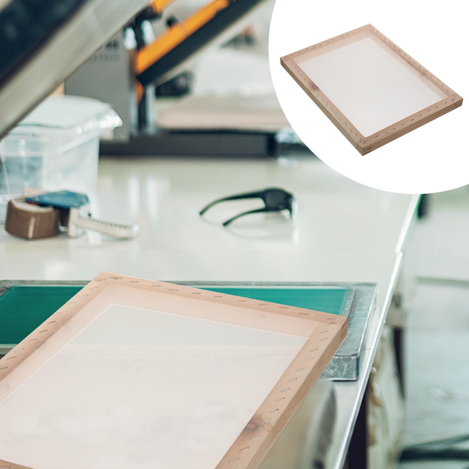 Housoutil 3 Pezzi Telaio Serigrafia in Legno per DIY Cornice Stampa Artigianale Leggera e Compatta per Tessuti Magliette e Progetti Creativi e Adulti