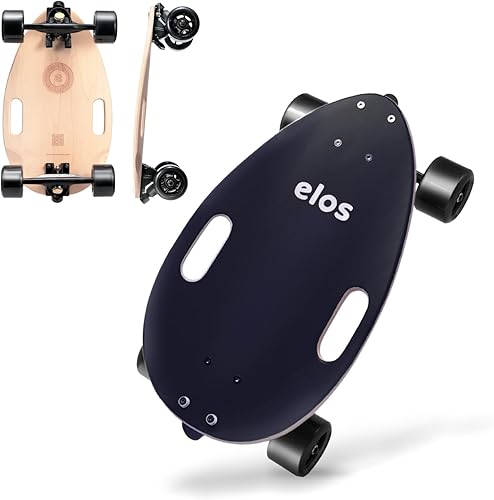 elos Skateboard Complete Lightweight - Mini Longboard Cruiser Skateboard construido para principiantes y viajeros urbanos. Tabla de monopatín ancha
