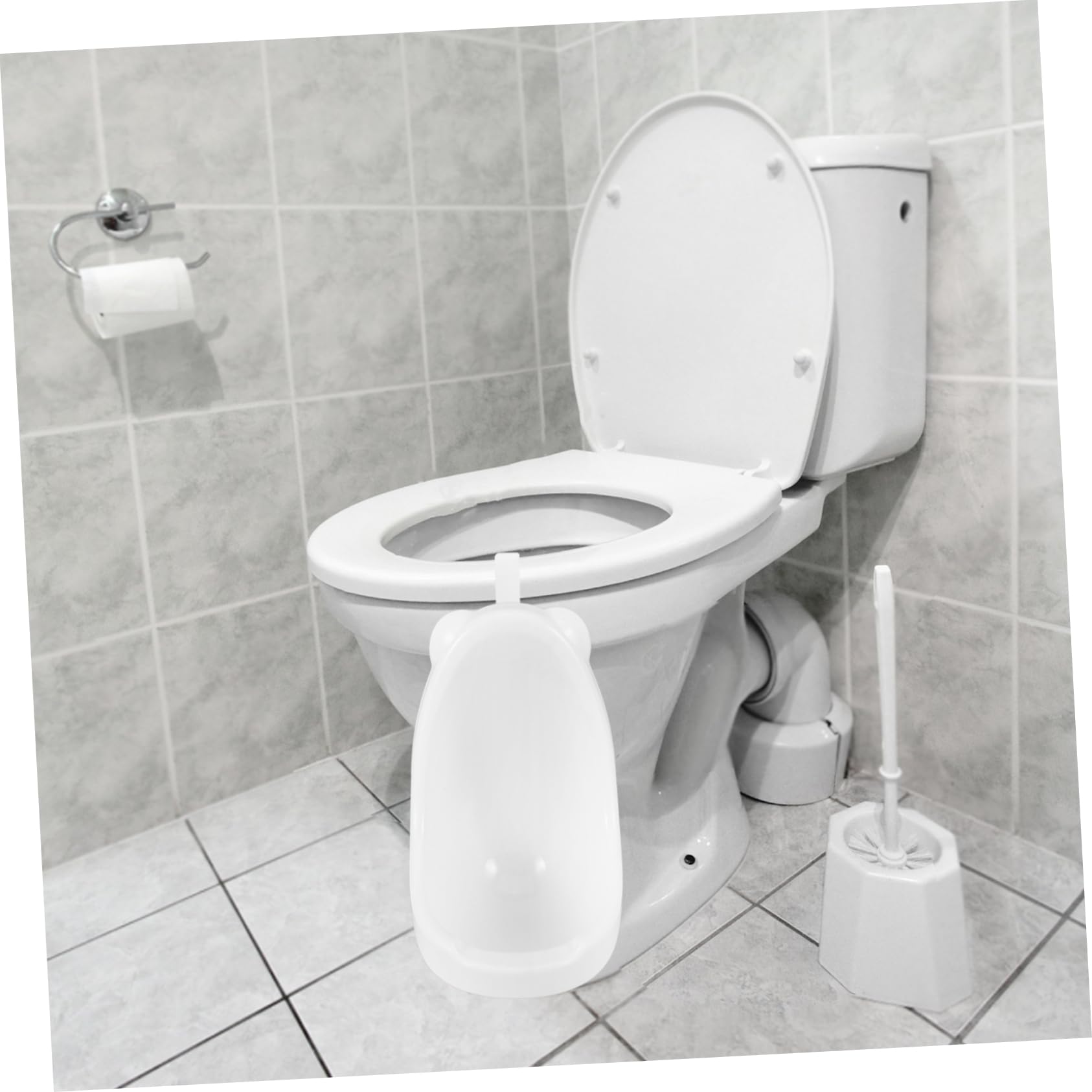 Urinario de Pie para Niño, Orinal Infantil de Pp Blanco | Diseño Dividido y Suspensión, Forma de Dibujos Animados, para Niños Pequeños