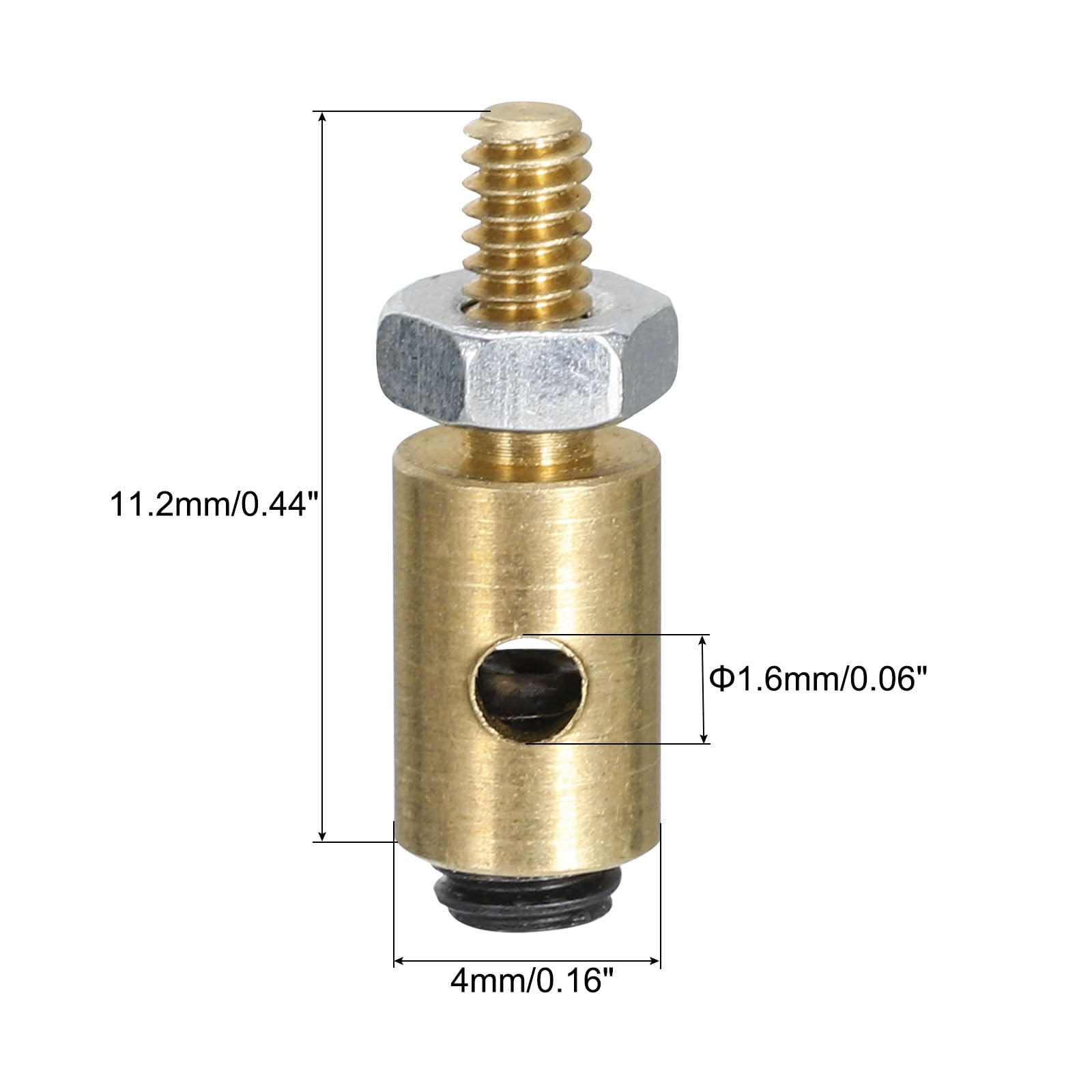 MECCANIXITY Linkage Stoppers Connecting Servo Arm,Adjustable Push Rod with Nut and Screw for RC Airplane,D4x1.6mm 15Pcs