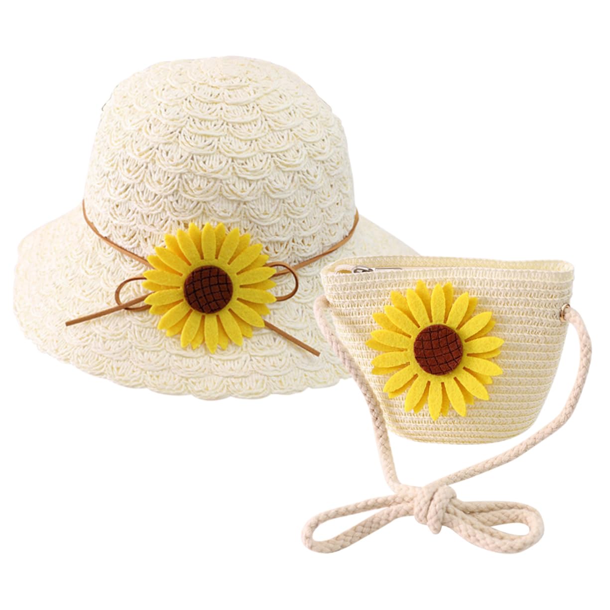 CALLARON Sombrero de Sol Infantil de con Protección UV y Bolsa de Playa Sombrero de Verano para Gorro de Playa y para Salidas al Aire y Actividades de Verano