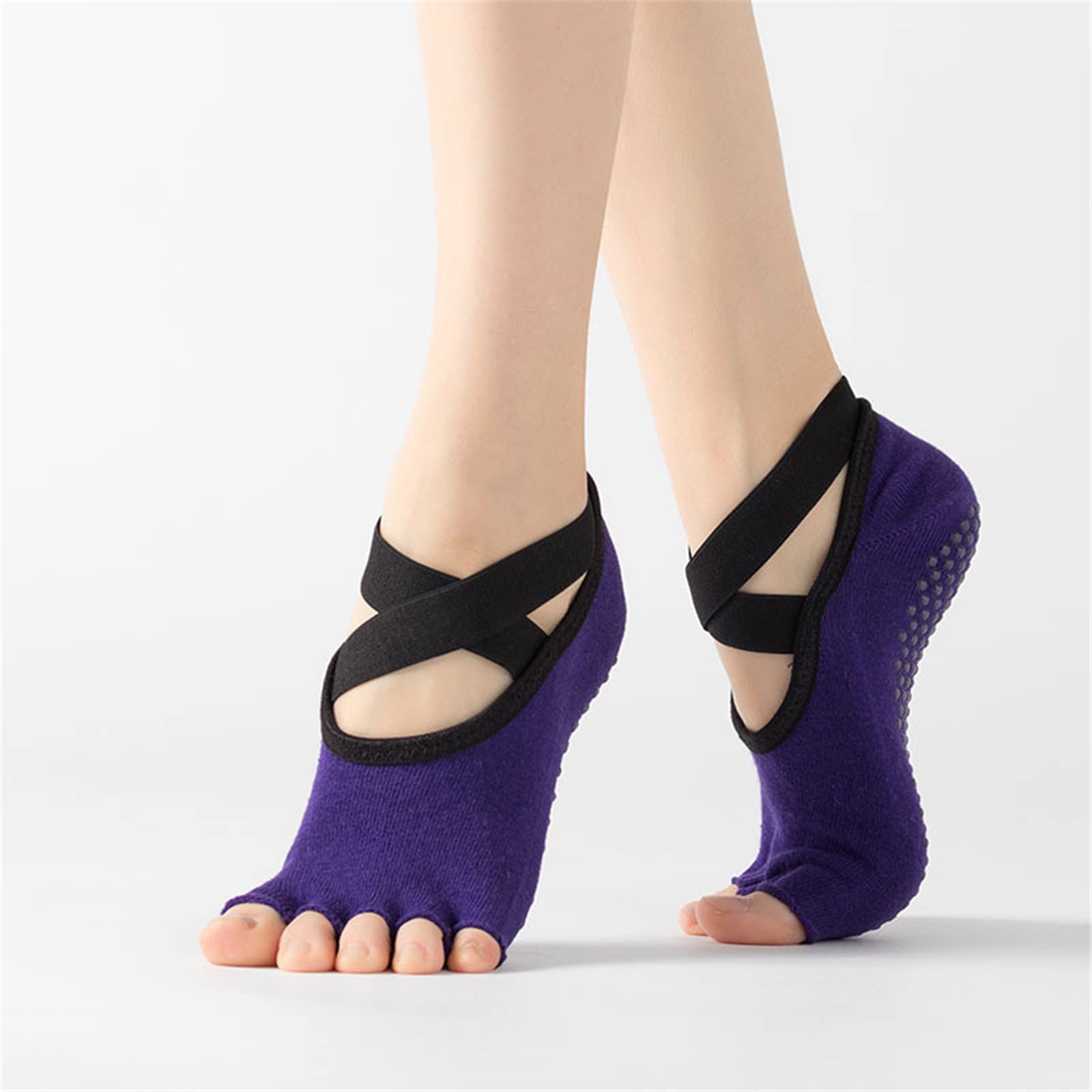 Calcetines de yoga antideslizantes para pilates ballet y fitness en gimnasio 8