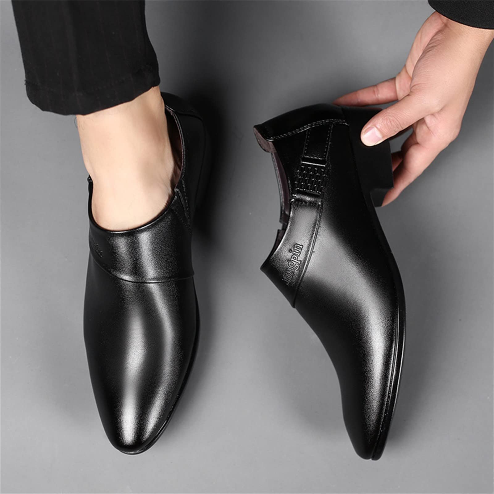 Business Schuhe Herren Anzugschuhe Bequem Lackleder Halbschuhe Freizeitschuhe Pu Lederschuhe Slip On Businessschuhe Männer Hochzeit Smokingschuhe Klassischer Herrenschuhe Mokassins Loafers Gr.39-48