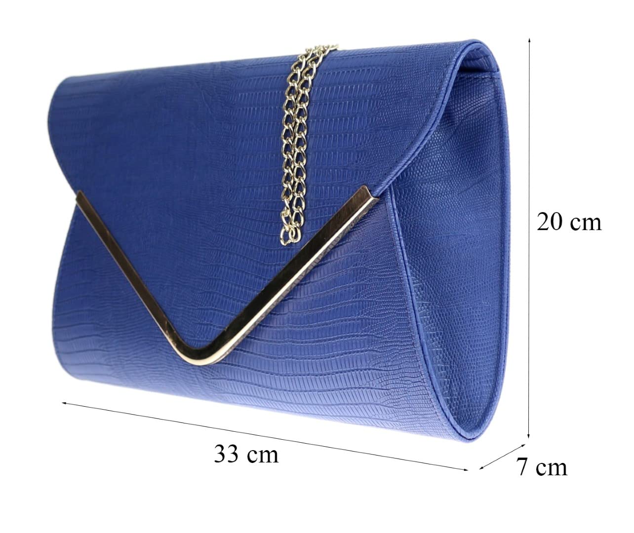 Girly Handbags Cocodrilo de gran tamaño del bolso de embrague