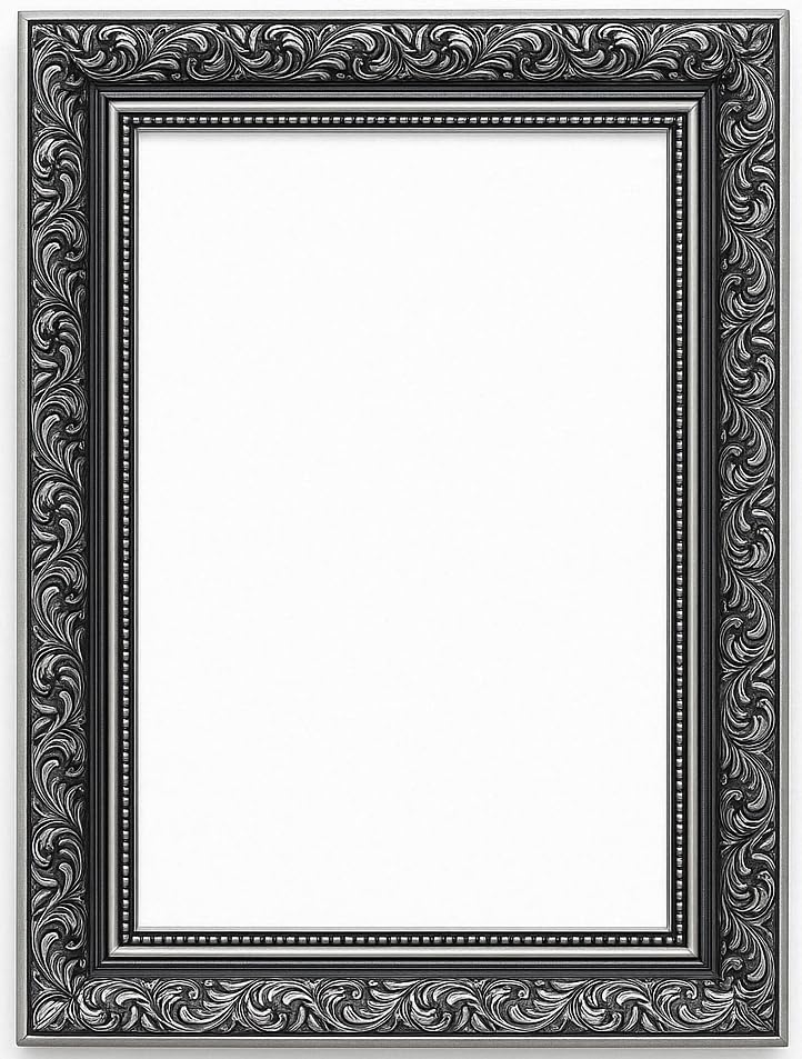 Dahlia Ornate Spoon Picture Frame Gold Bronze Ebony Silver Baroque Style 43mm Wide Decorative Photo Poster Certificate Frame Shatterproof Perspex Multiple Sizes Made in UK
