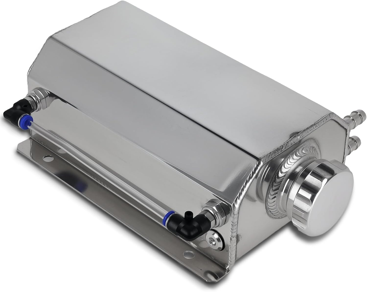 maXpeedingrods Universal 2L Radiator Overflow Tank Aluminium Alloy Coolant Engine Oil Catch Can Expansion Tank Reservoir