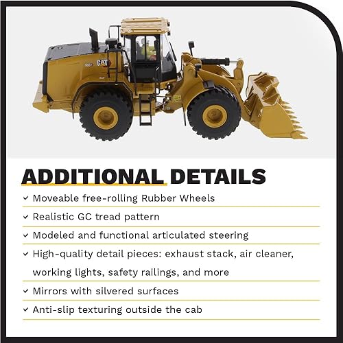 Miniatura 5 de Diecast Masters Cargador de ruedas Caterpillar 966GC 150  High Line Series Cat Trucks y equipo de construcción  Modelo a escala 150 Modelo