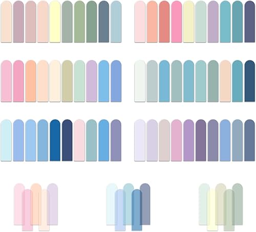 1200 pestañas adhesivas de colores reutilizables, banderas de flecha transparentes para anotar libros, marcadores de página translúcidos, pestaña de