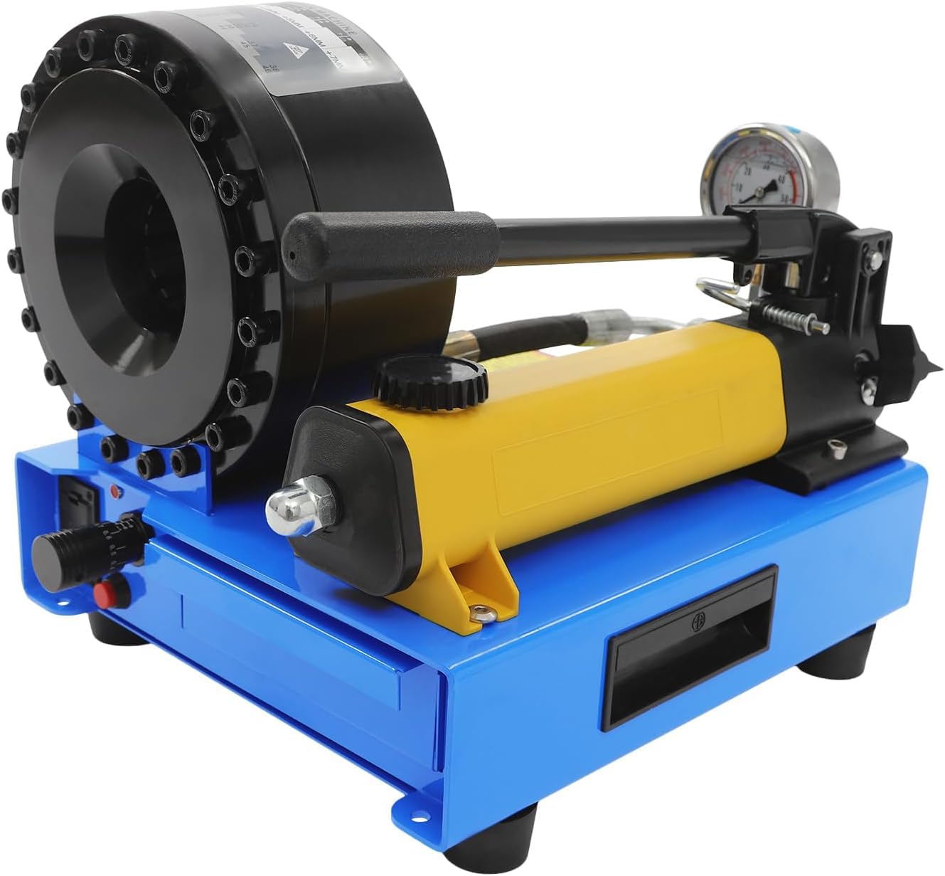 Hydraulic Hose Crimper with 8 Sets of Dies High Pressure Hand Hose Hydraulic Crimping Tool Crimping Machine for Automotive, Steel, Stainless Steel