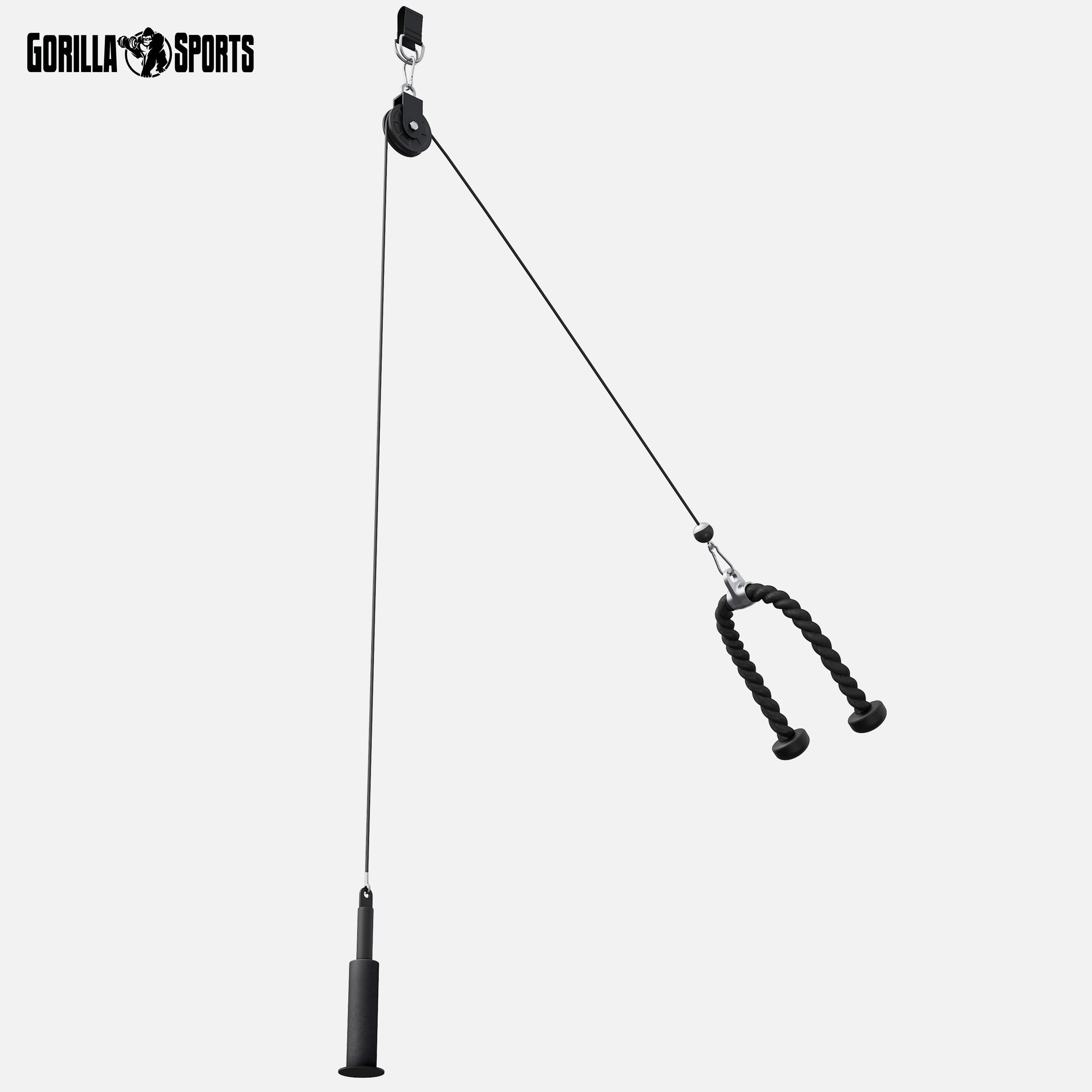 GORILLA SPORTS® Kabelzug-System mit 2-m-Stahlseil bis 150 kg