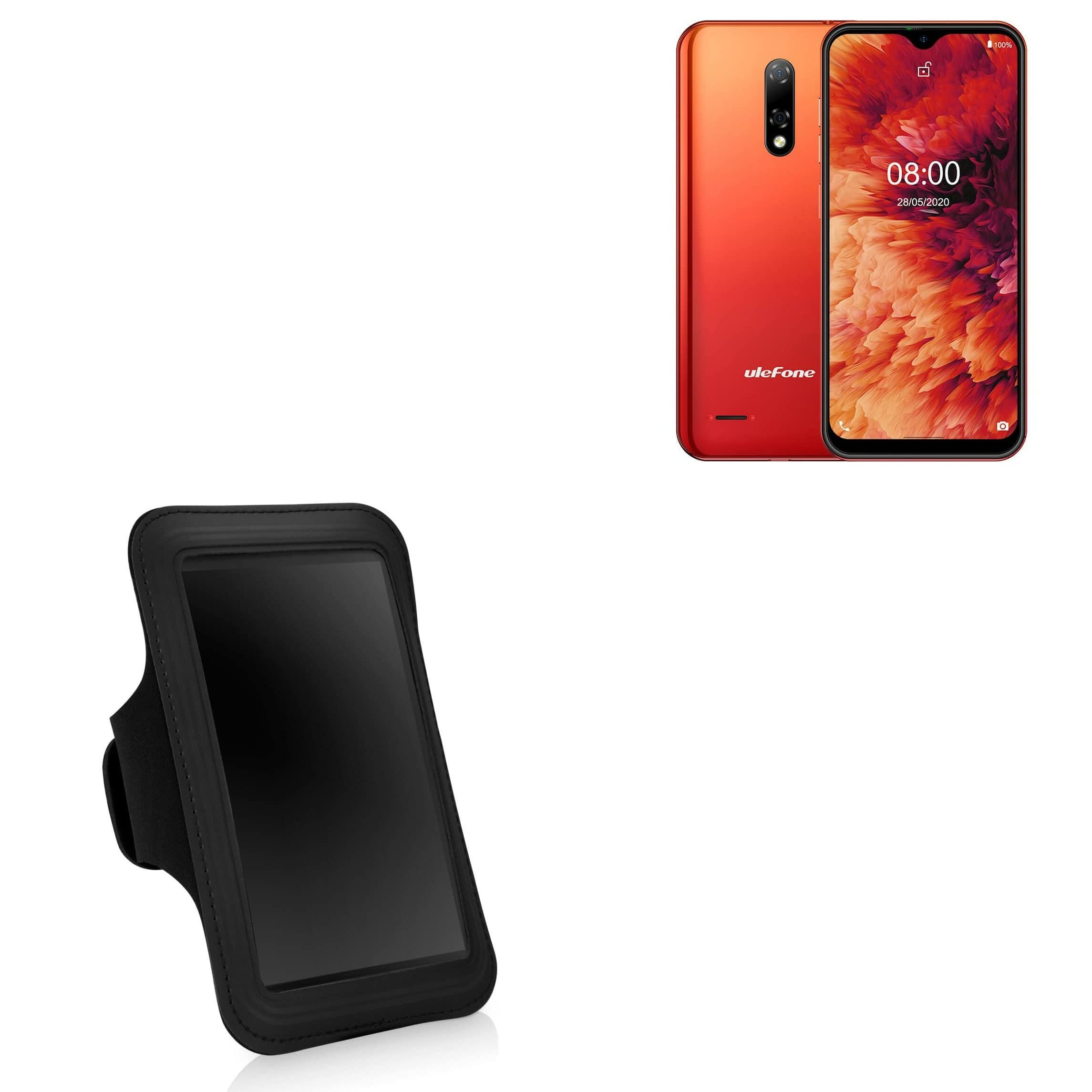 BoxWave Case Compatible with Ulefone Note 8P - Sports Armband, Adjustable Armband for Workout and Running for Ulefone Note 8P - Jet Black