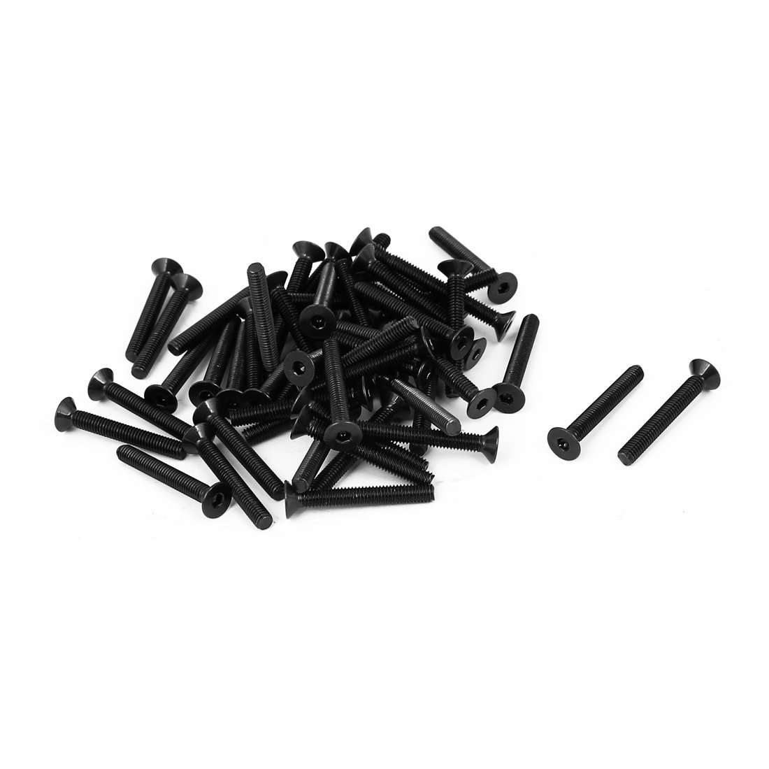 Uxcell Black Sourcingmap M4x30mm 10.9 Carbon Steel Countersunk Head Hex Socket Screw 50Pcs