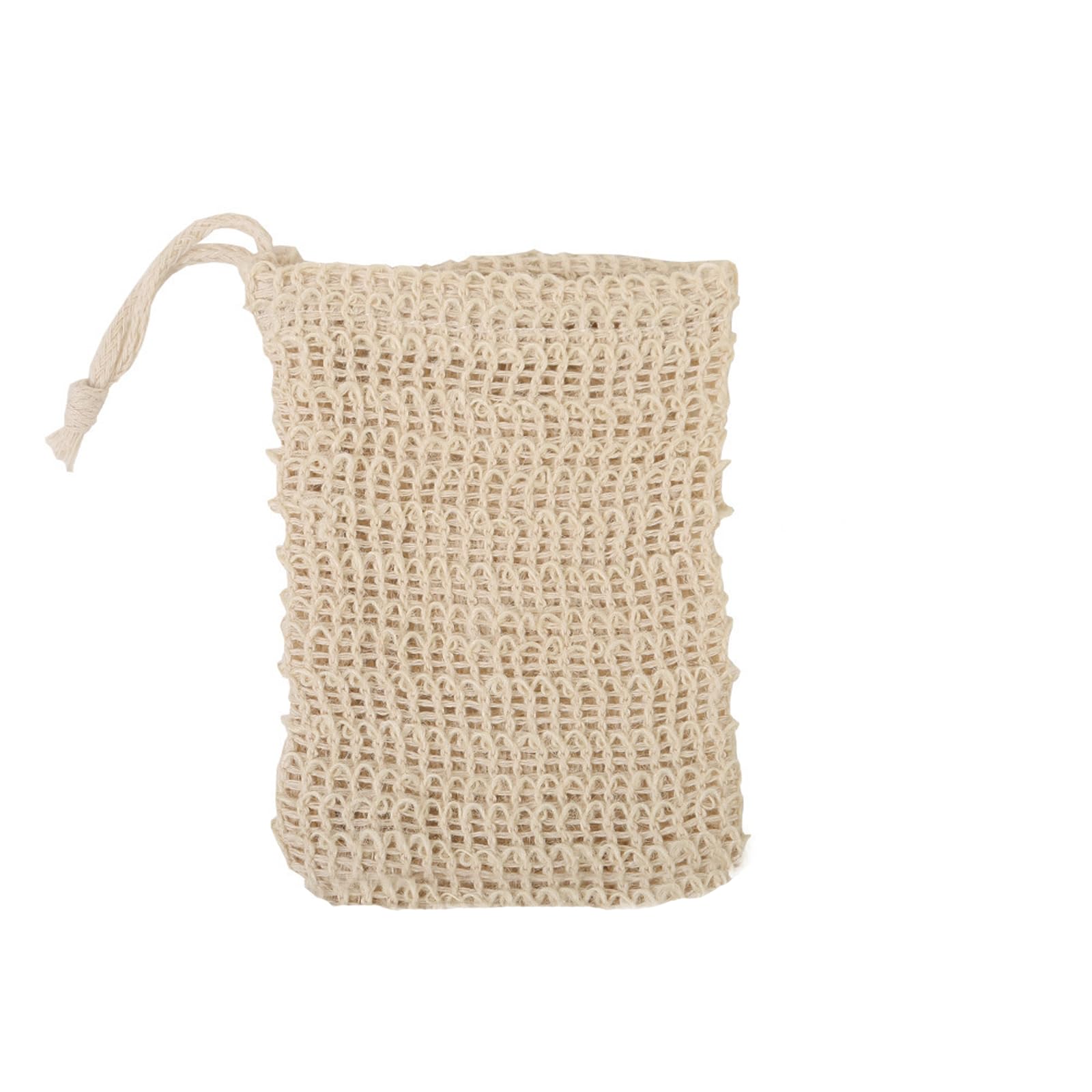 Sisal Soap Bag, Exfoliating Mesh Pouch with Drawstring，5-Piece Set, Long use time