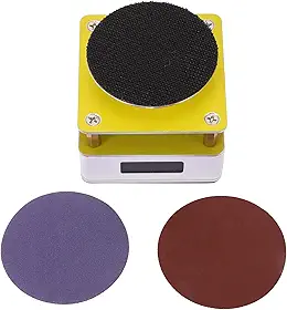Jiawu Polidor de Buffer de Bancada, Polidor de Joias de 10.000 RPM Com 2 Lixas e 4 Velocidades Ajustáveis, Mini Elétrico para Afiar Lâminas de Metal e Madeira