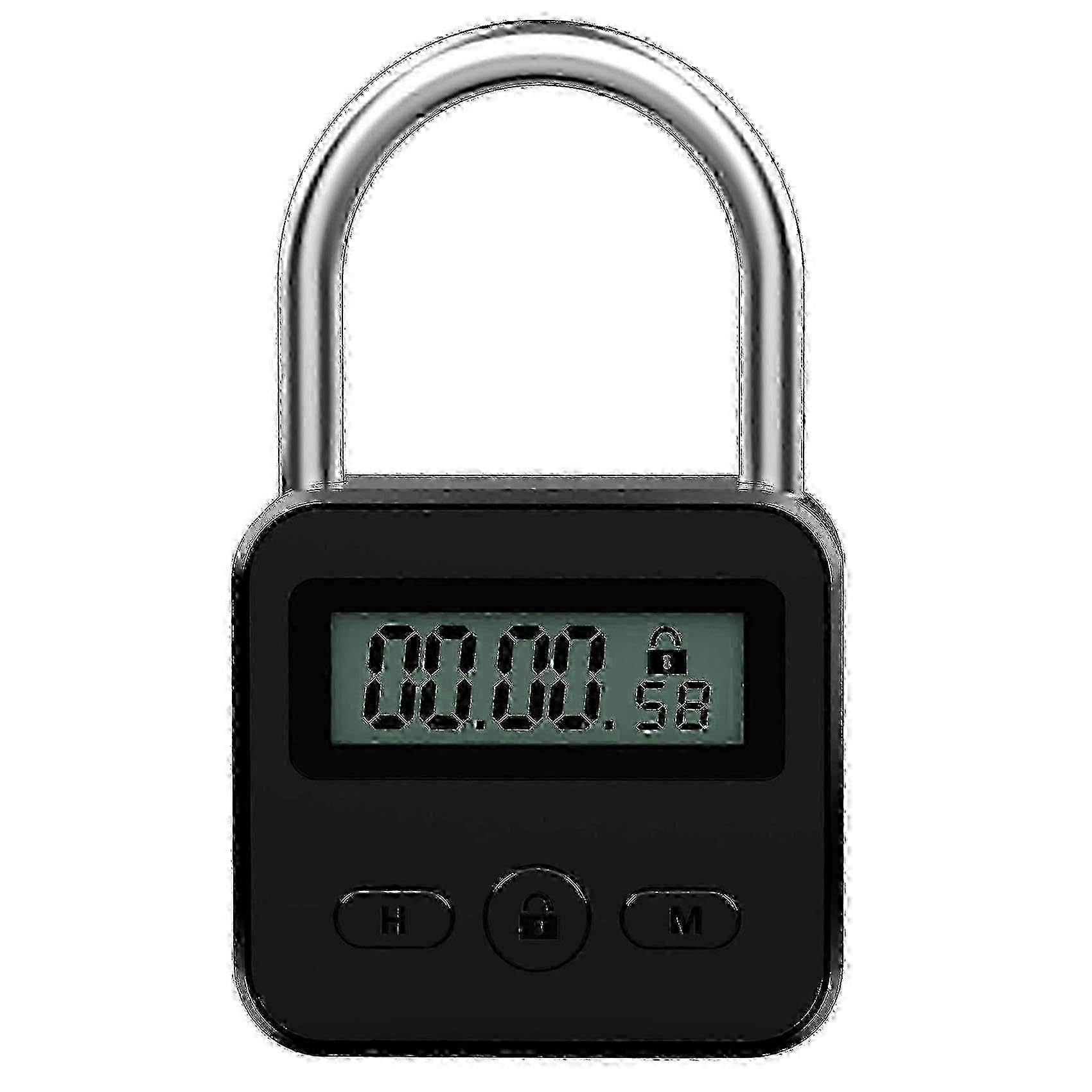 Joyhappst Image Color Metal Timer Lock Lcd Time 99 Hours Max Timing Usb Timer Padlock - Km