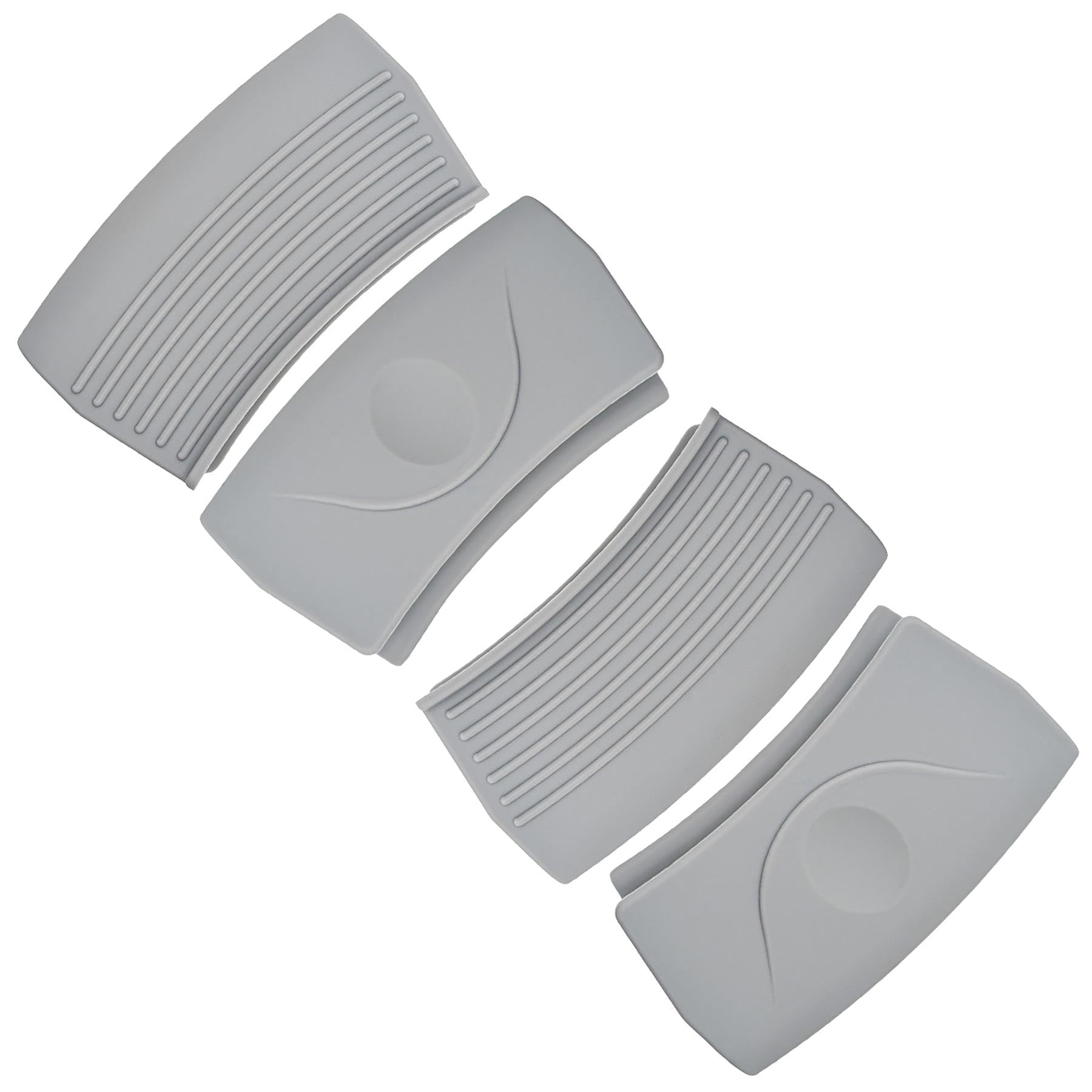 Argon Tableware Grey Silicone Pot Handle Covers - Pack Of 2 - Heat-Resistant Pan & Casserole Handle Grip Protectors, 7.5 X 4.5Cm Non-Slip Oven Mitt Alternative, Dishwasher Safe