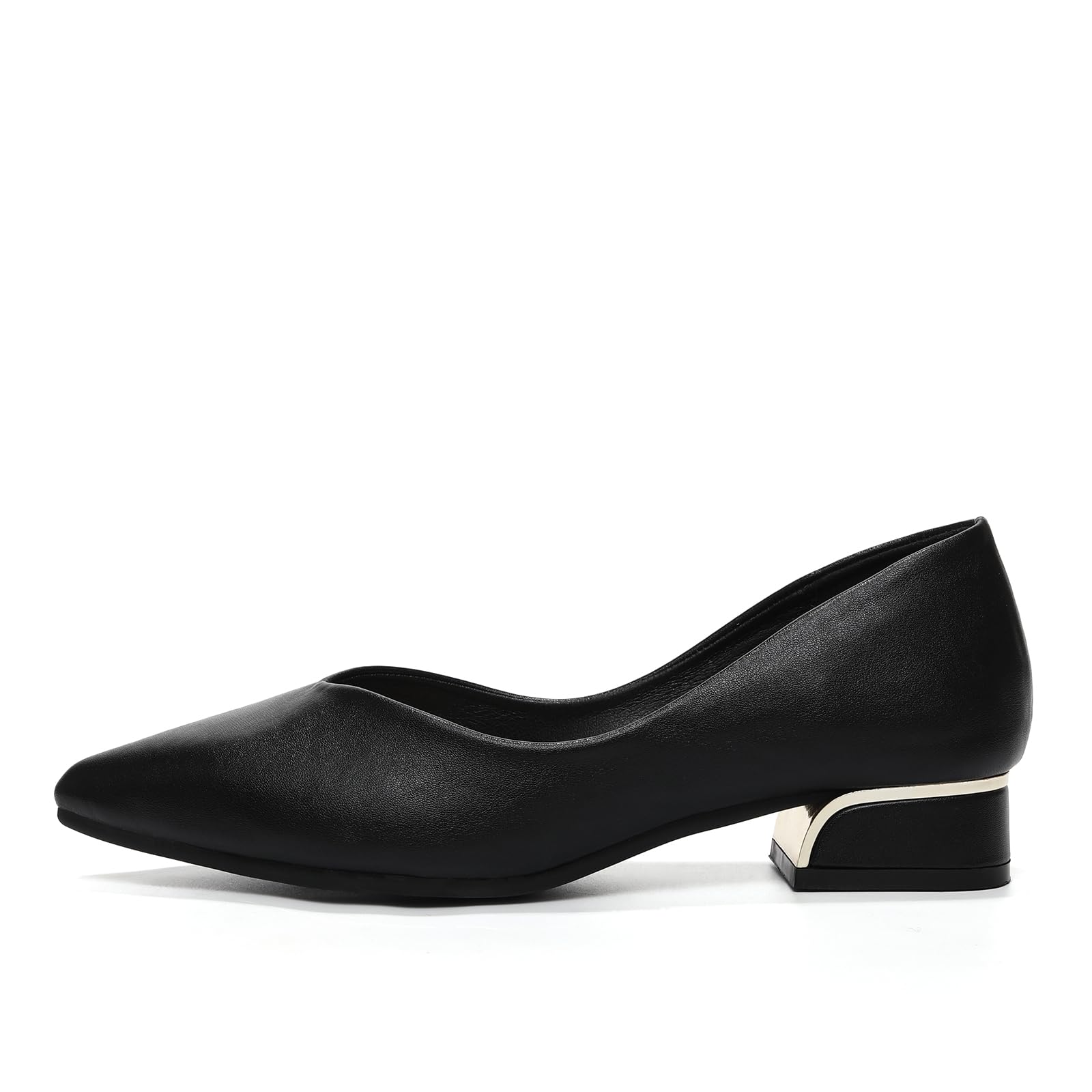 HIPPOSEUS Escarpins Femme Élégantes Chaussures de Bureau Confortables Classique Chaussures Habillées avec Talon Bloc,Modèle 320