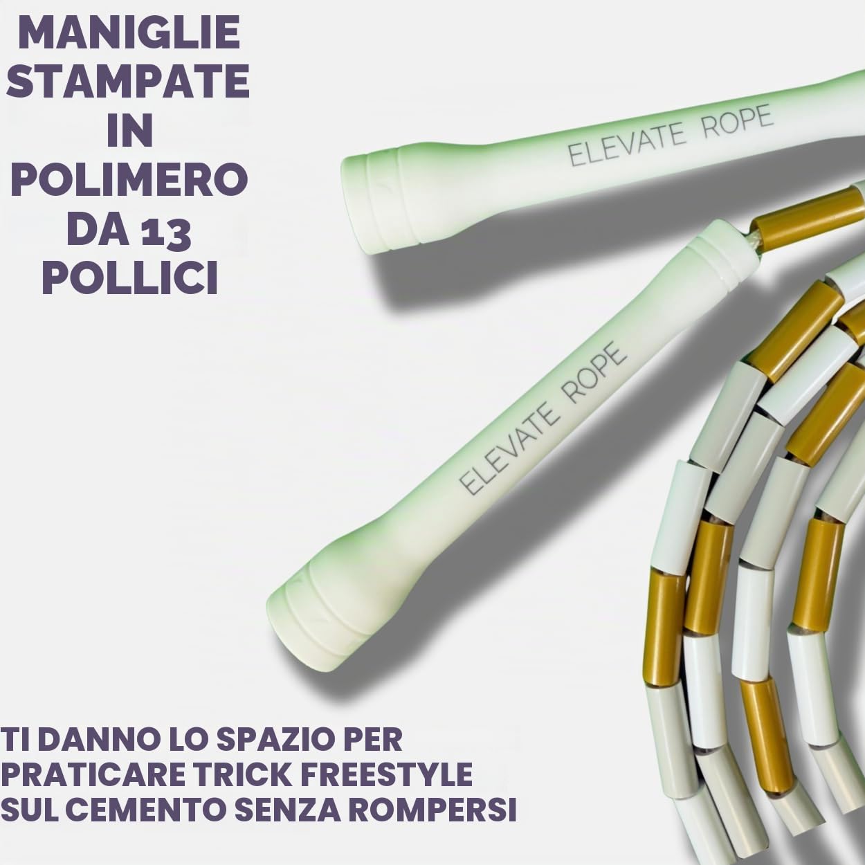 Elevate Rope Corda per saltare regolabile con perline, 3 m, con app per allenamento gratuita, ritmo e controllo per cardio, freestyle, footwork e principianti